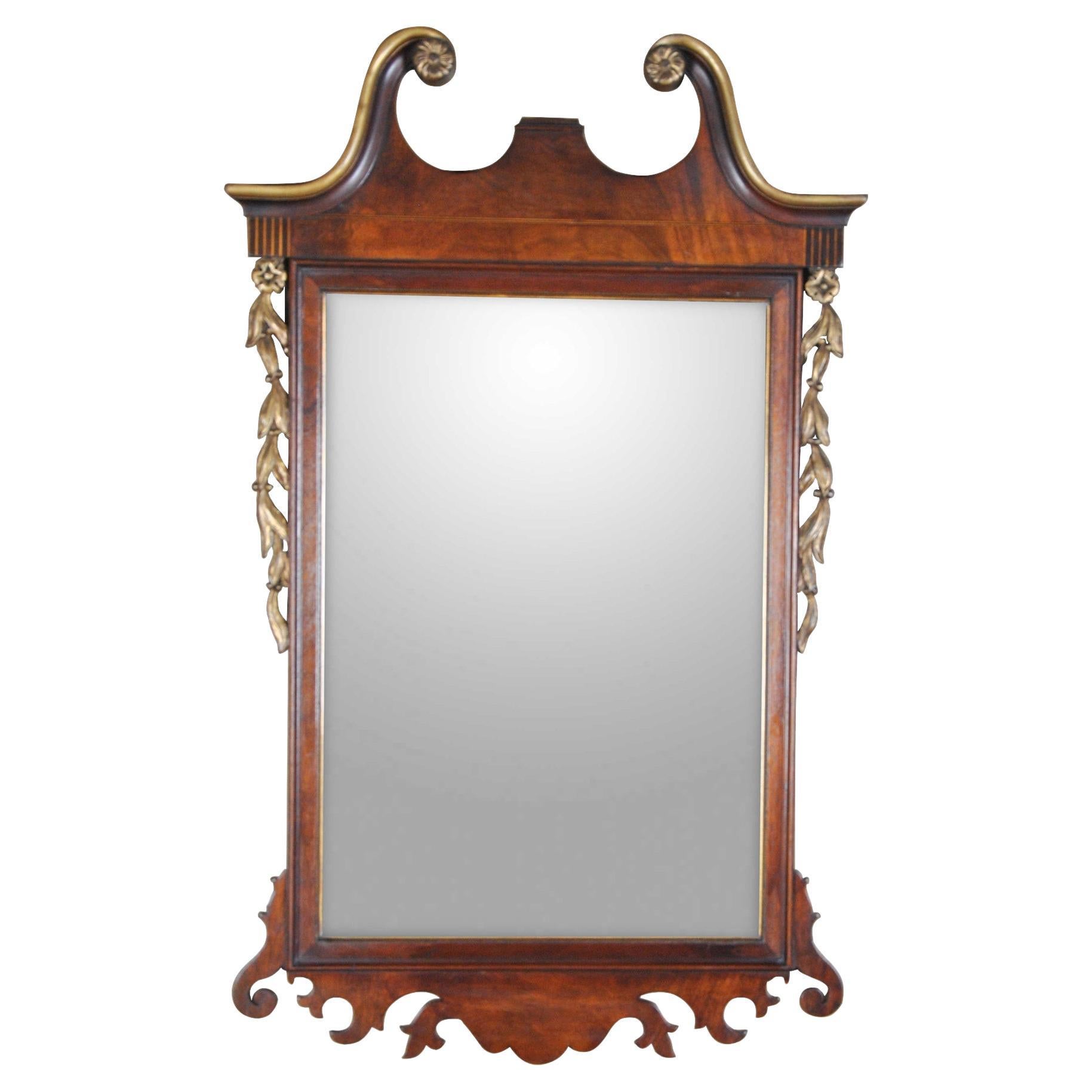 Antique Arch Top Oak Mirror with Beveled Glass 1920 For Sale at 1stDibs