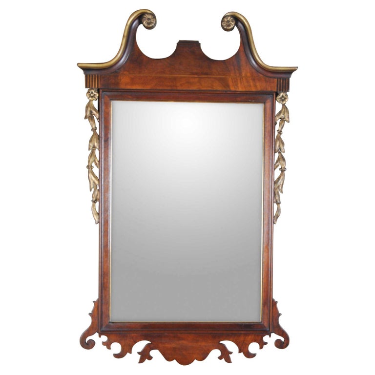 Mahogany Mirror with Arch Top For Sale at 1stDibs