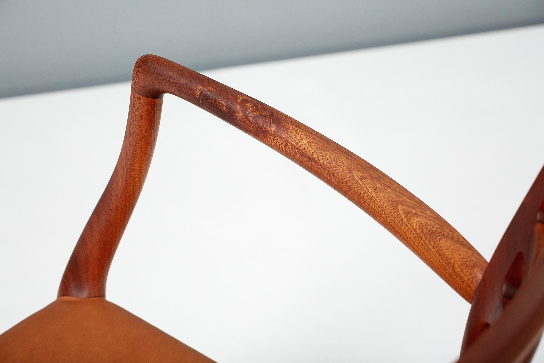 Mahogany Model 62 Armchair by Niels Møller, 1962 1