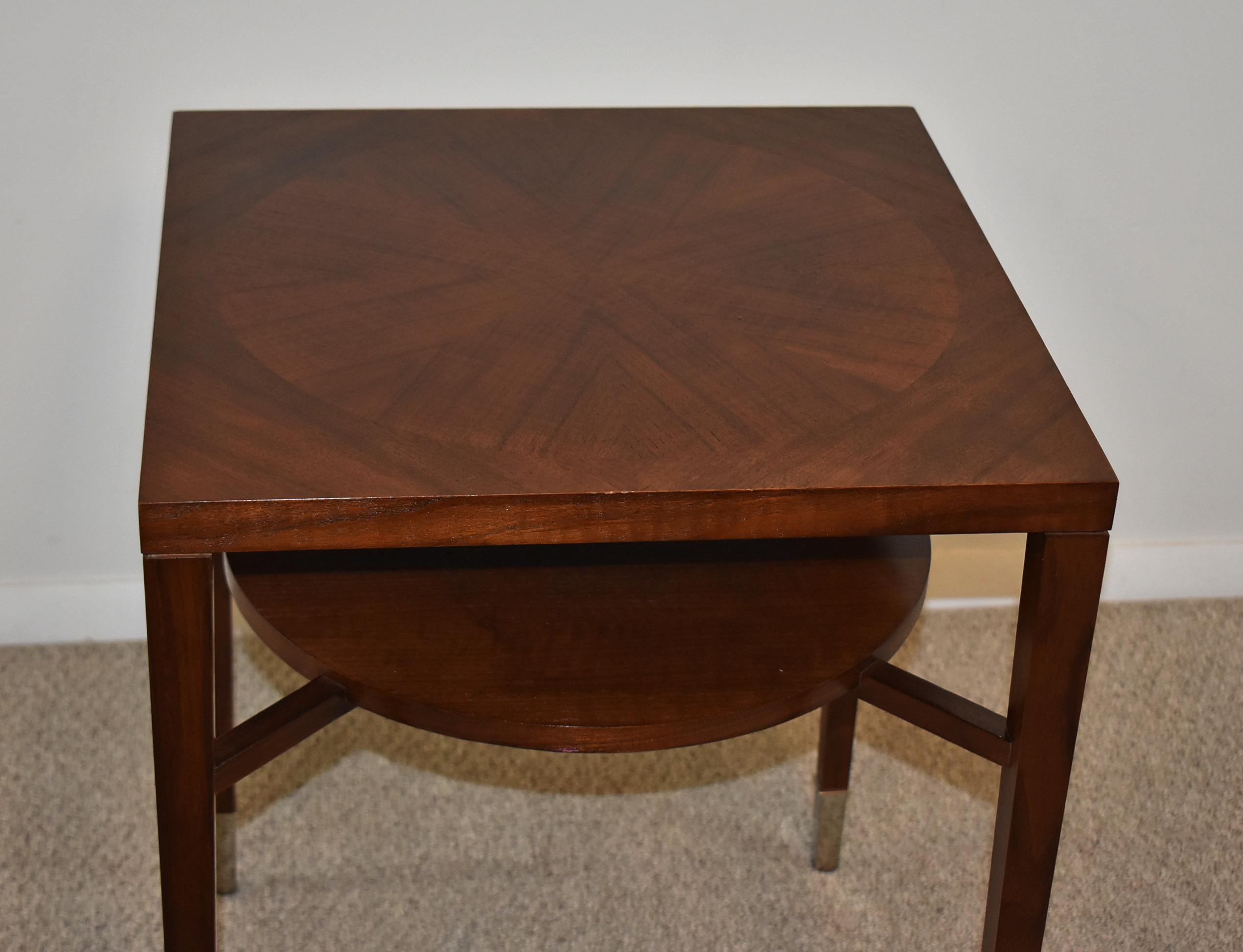 North American Mahogany Modern Side Table by Bolier & Company For Sale