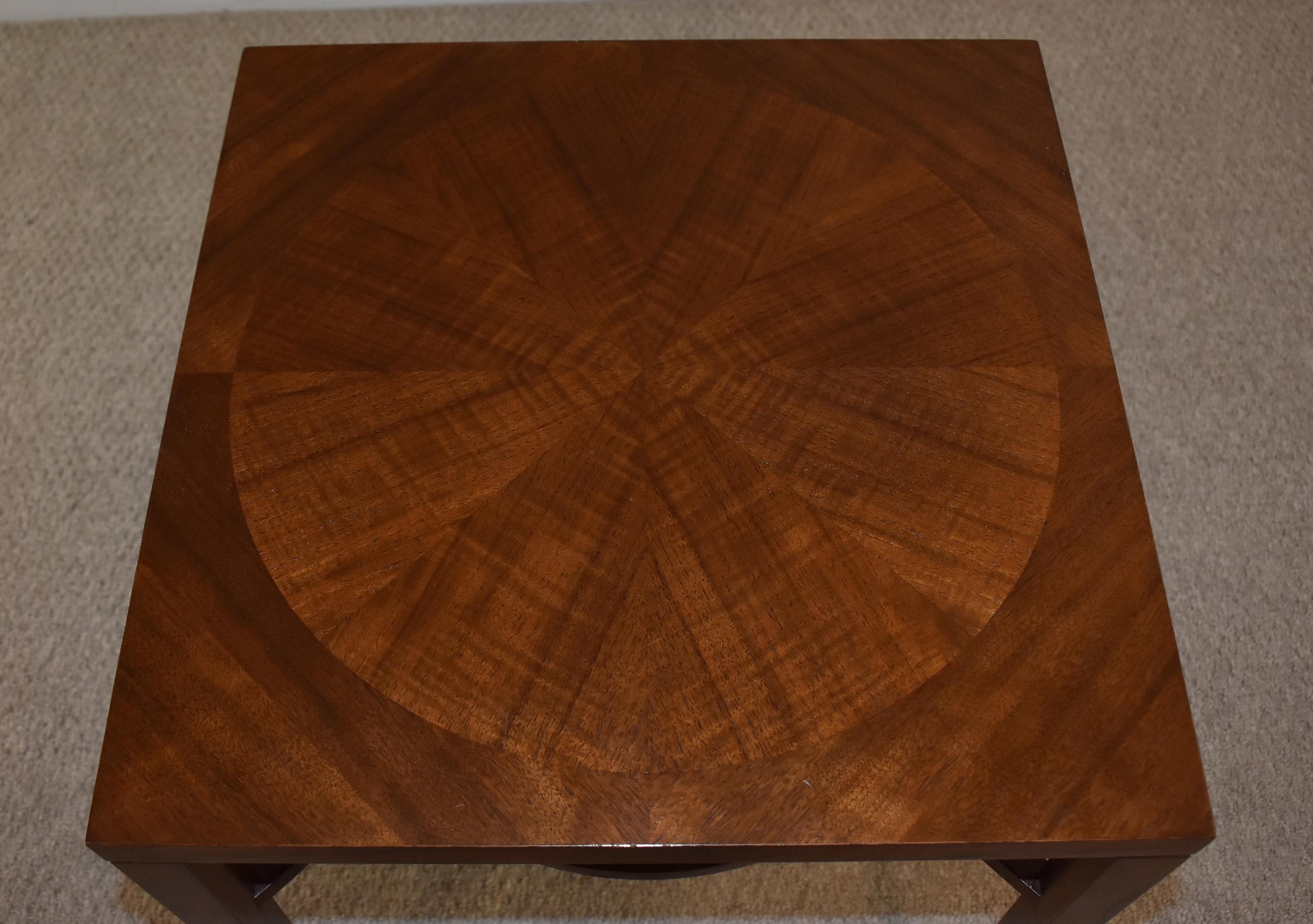 Mahogany Modern Side Table by Bolier & Company In Good Condition For Sale In Toledo, OH