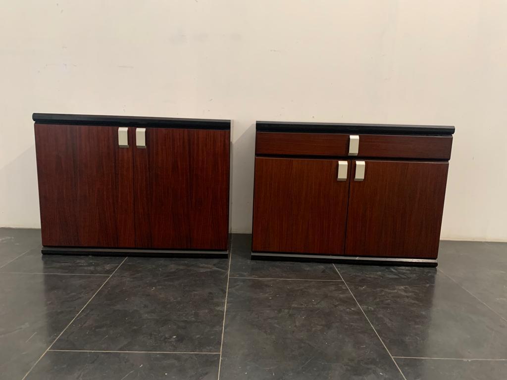 Fine XX secolo Mobili modulari in mogano, anni '70, Set di 6 in vendita