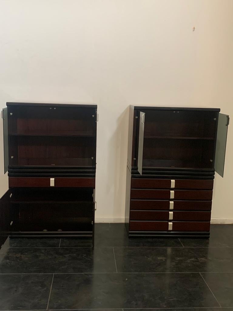 Mahogany Modular Furniture, 1970s, Set of 6 For Sale 2