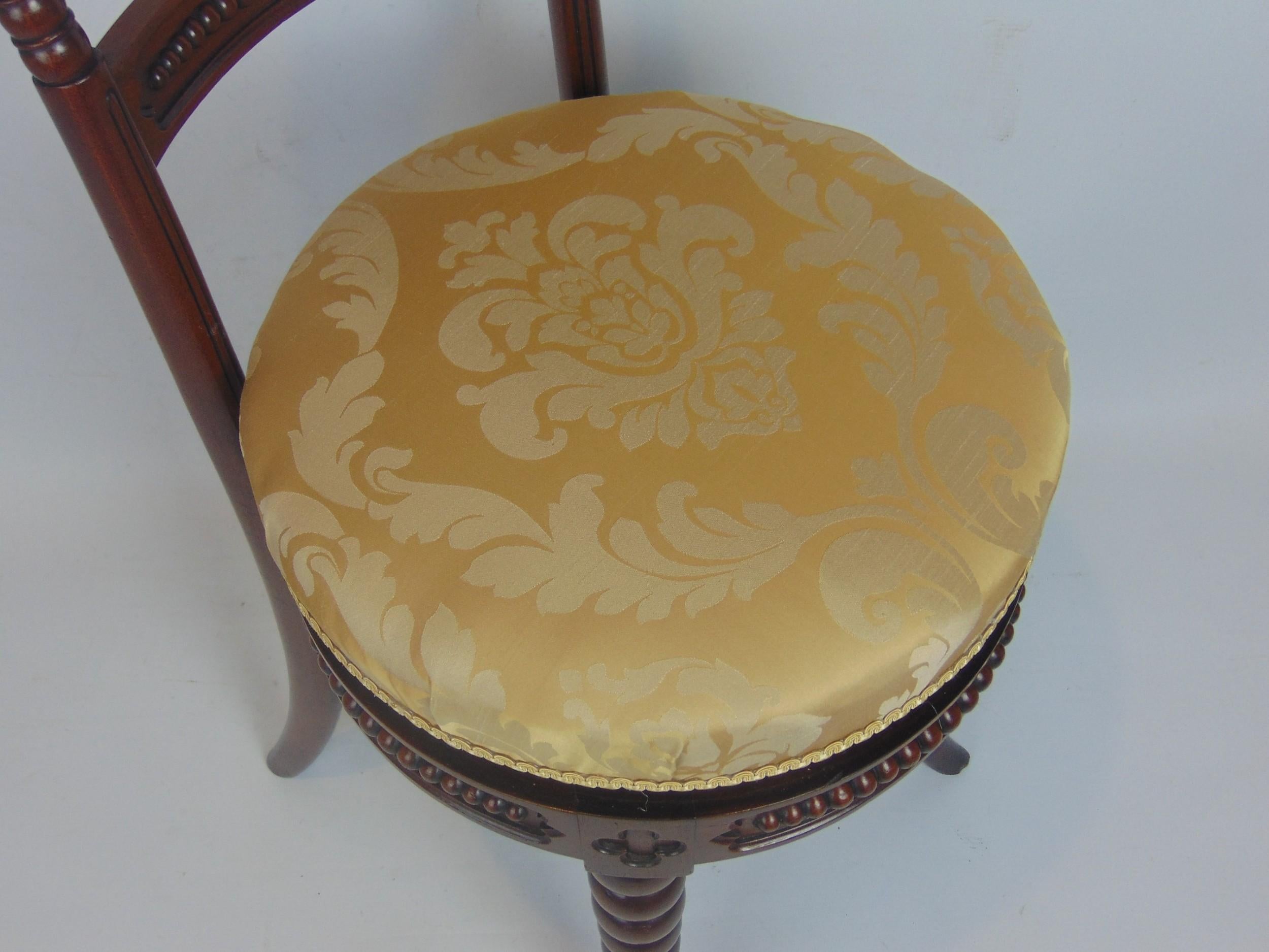Mahogany Revolving Music Stool English 19th Century
