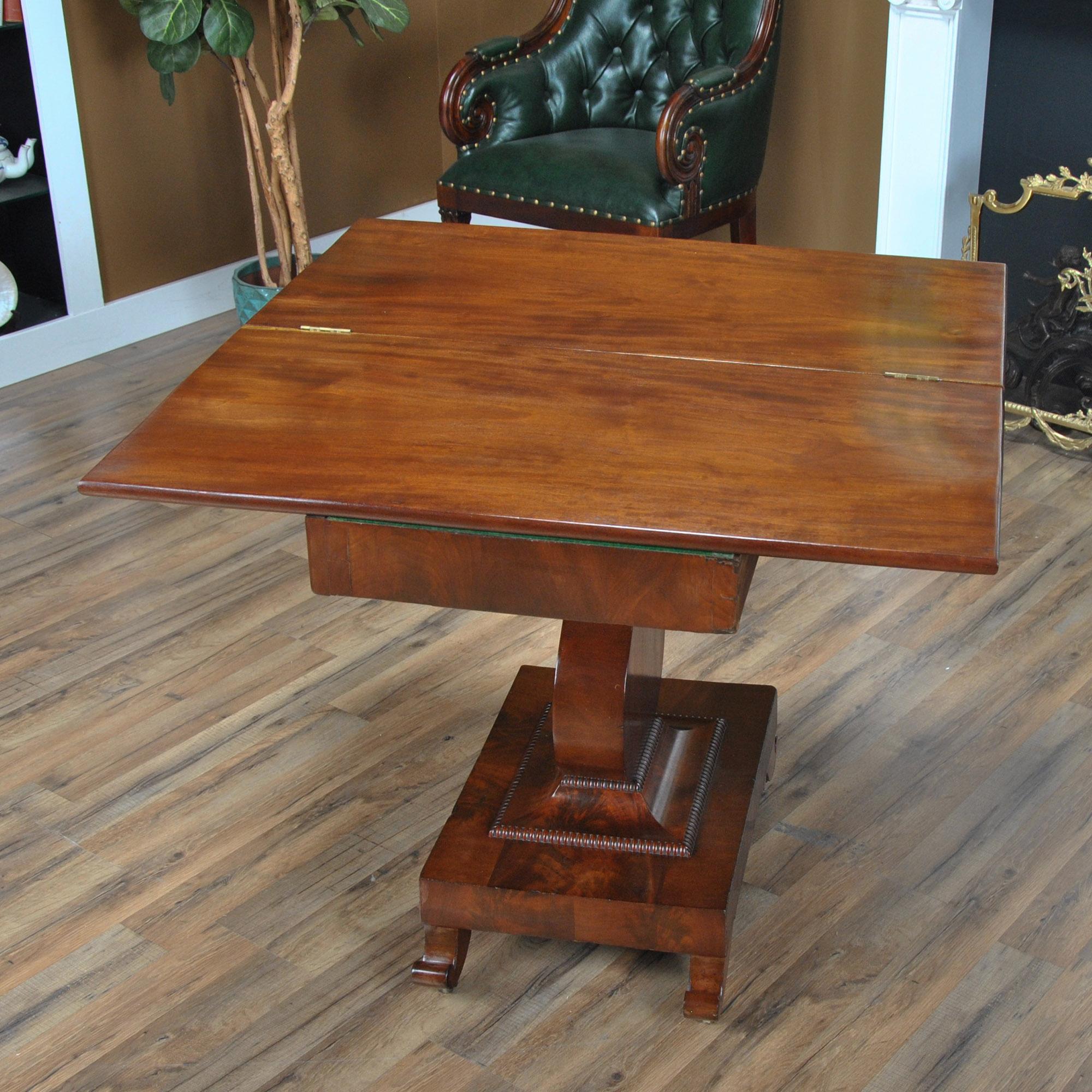 Mahogany Neoclassical Game Table 4