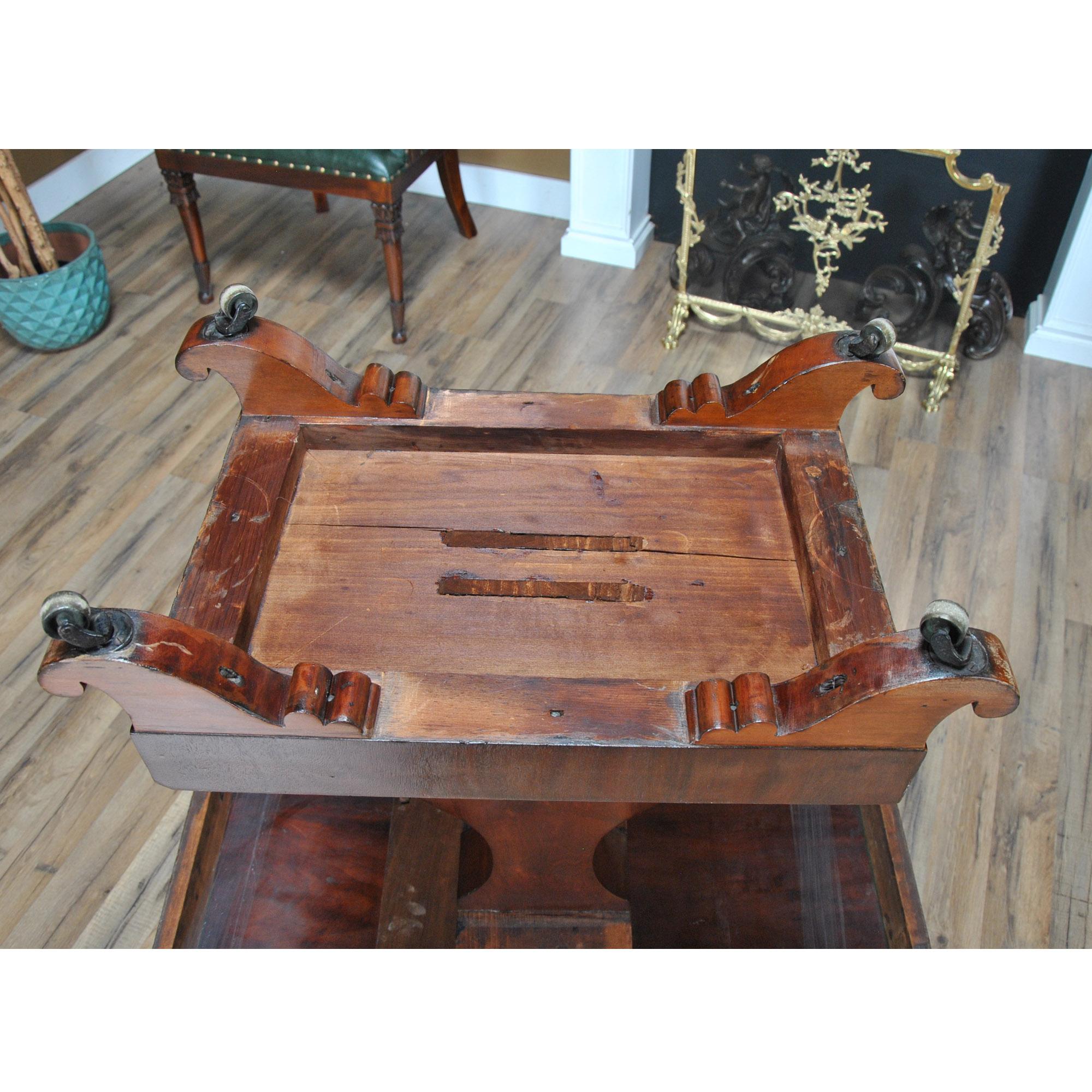 Mahogany Neoclassical Game Table 10