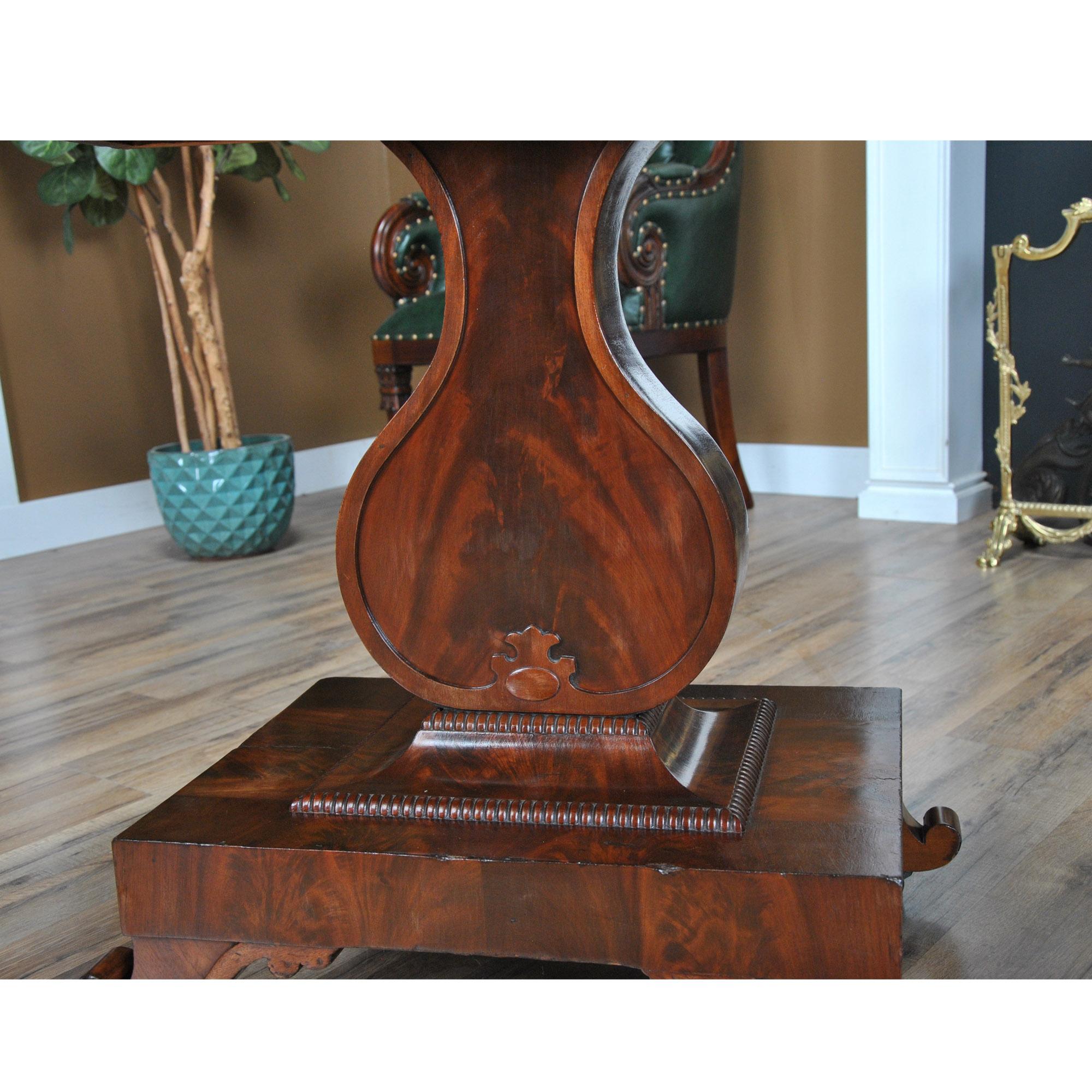 Mahogany Neoclassical Game Table In Good Condition In Annville, PA