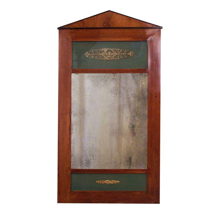 Mahogany Neoclassical Wall Mirror 19th Century Continental