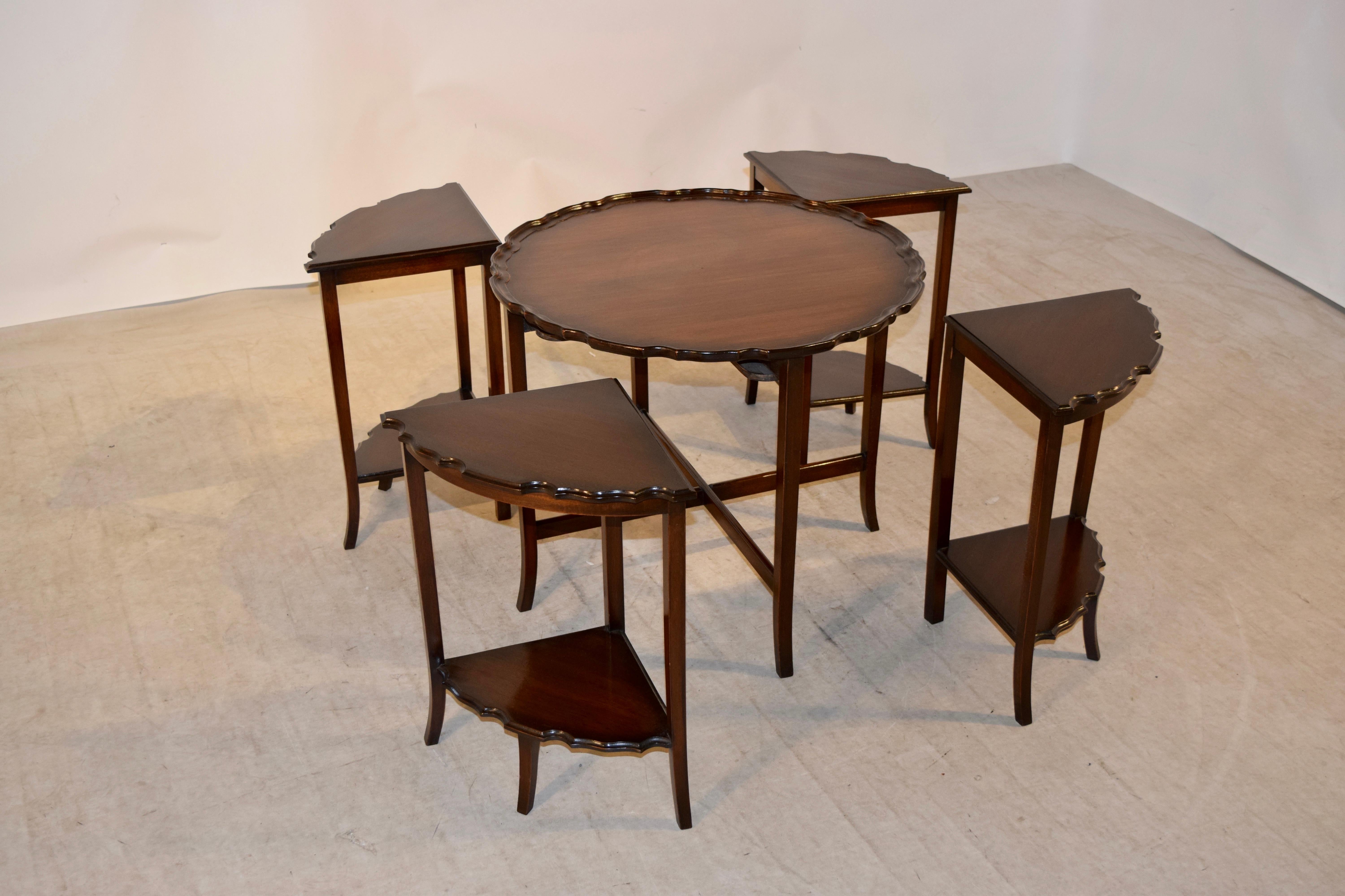 Mid-20th Century Mahogany Nest of Tables, circa 1940