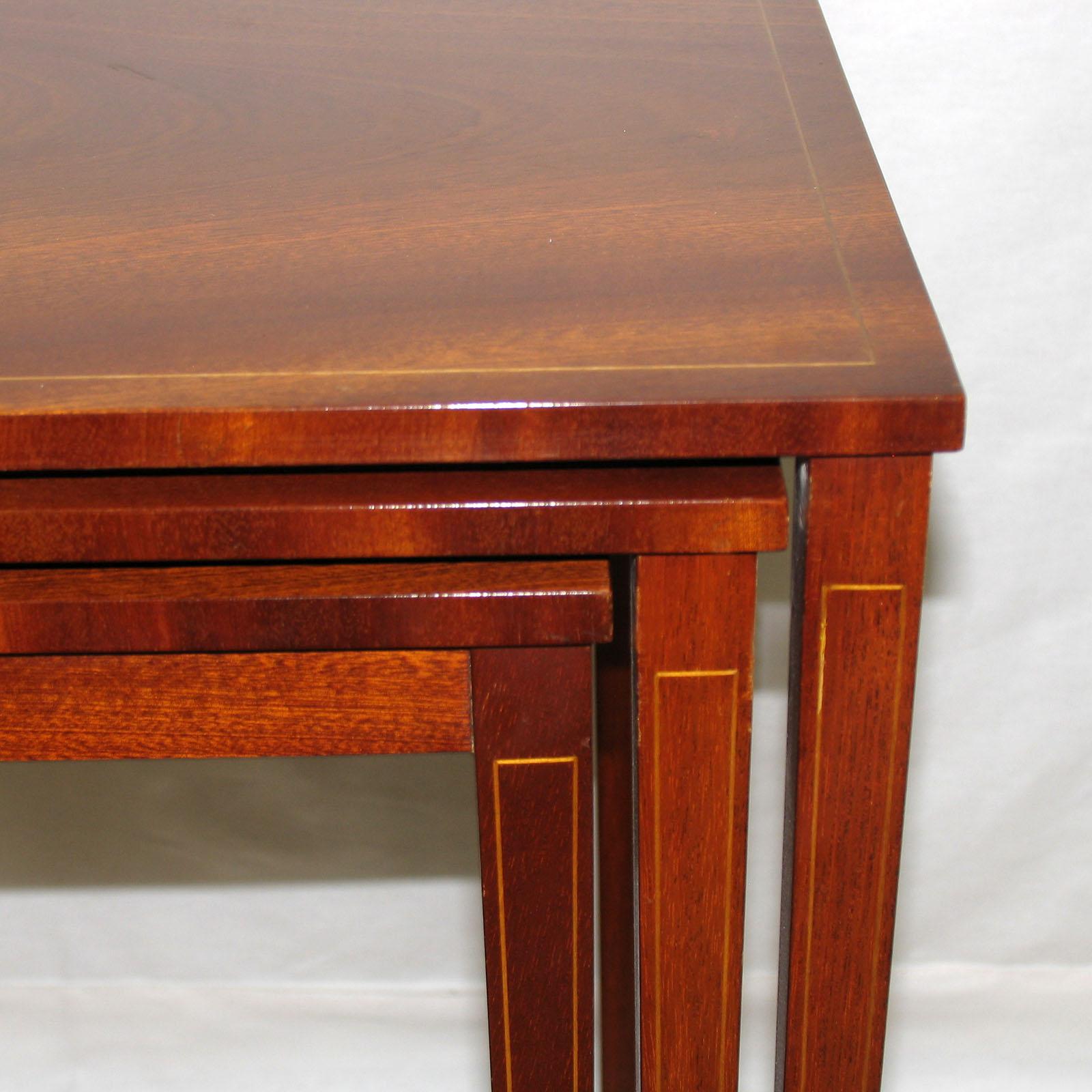 Mahogany Nesting Tables, Bodafors, Sweden, 1950s For Sale 7