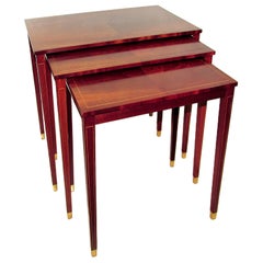 Tables gigognes en acajou, Bodafors, Suède, années 1950