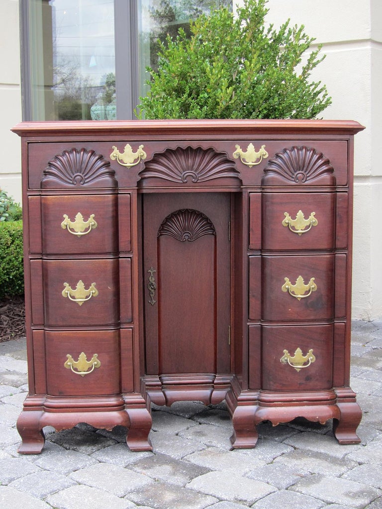 Mahogany Newport, RI Style Desk with Hidden Drawers, circa 1890 For