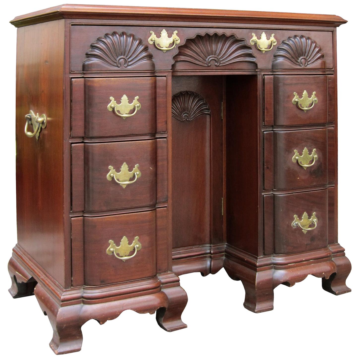 Mahogany Newport, RI Style Desk with Hidden Drawers, circa 1890 For Sale
