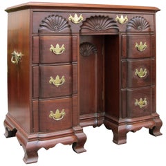 Mahogany Newport, RI Style Desk with Hidden Drawers, circa 1890