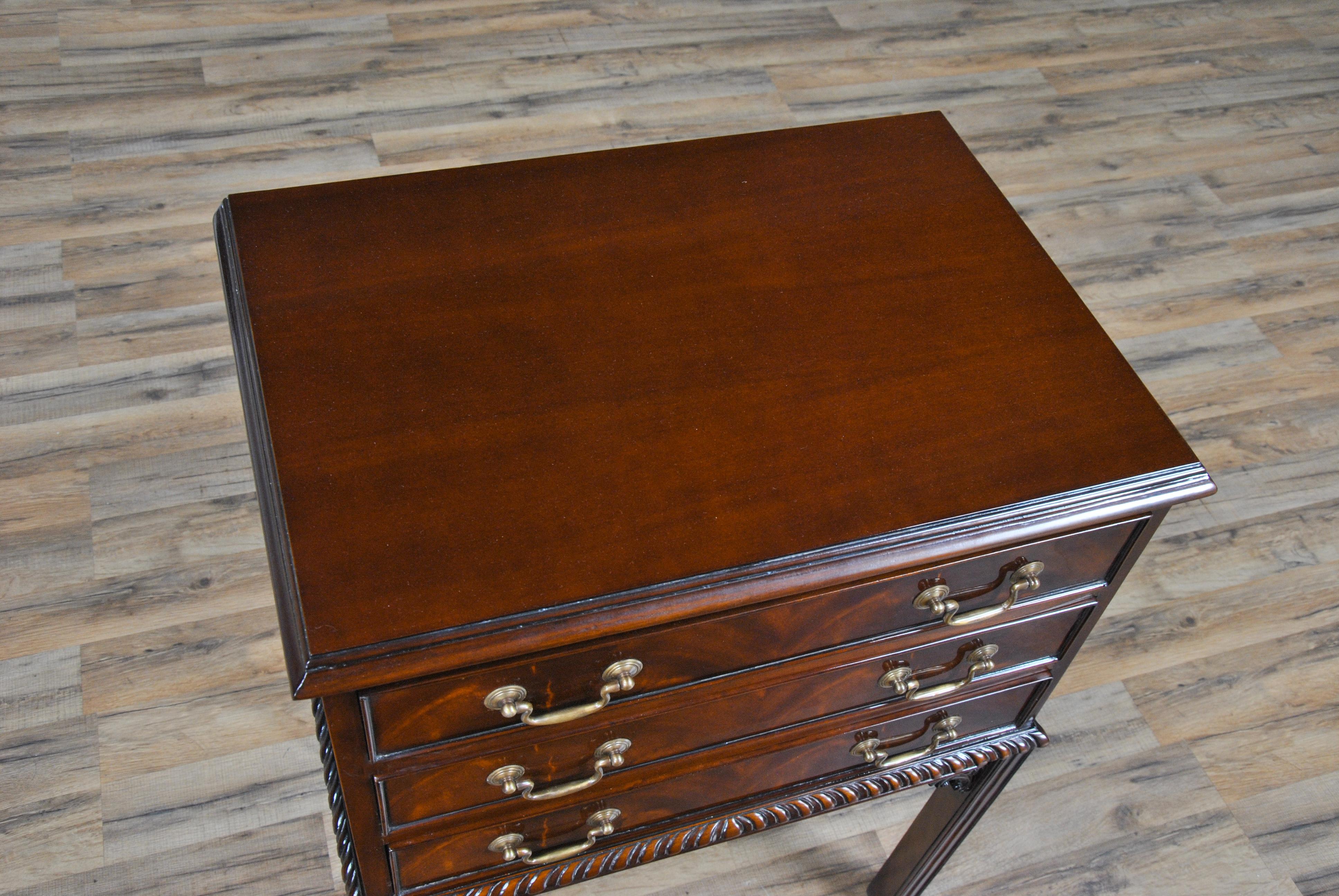 Hand-Crafted Mahogany Night Stand  For Sale