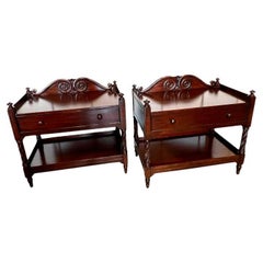 Mahogany Nightstands Bedside Tables King Size by Ralph Lauren