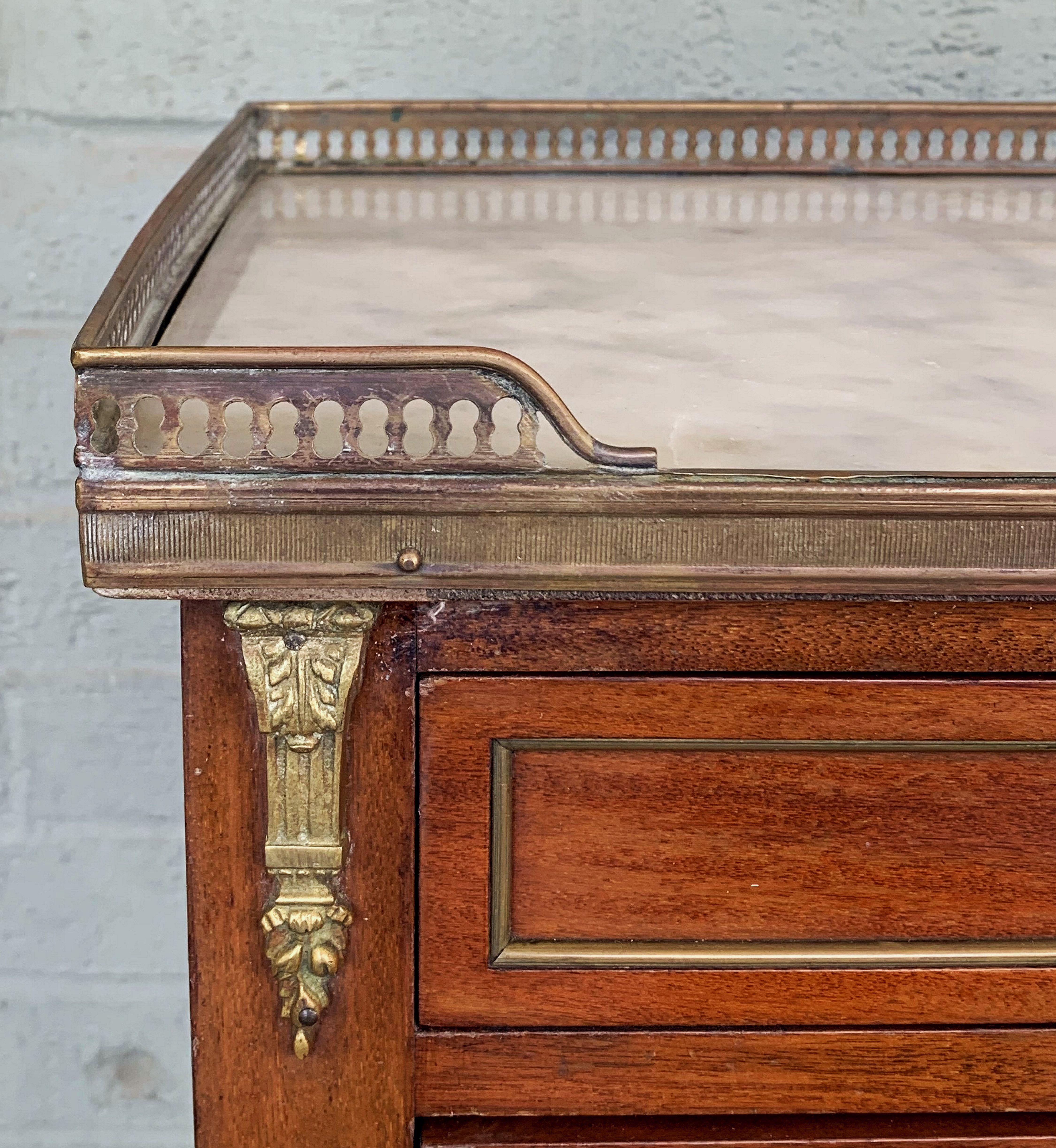 Mahogany Nightstands or Side Tables with Marble Tops 'Individually Priced' 6