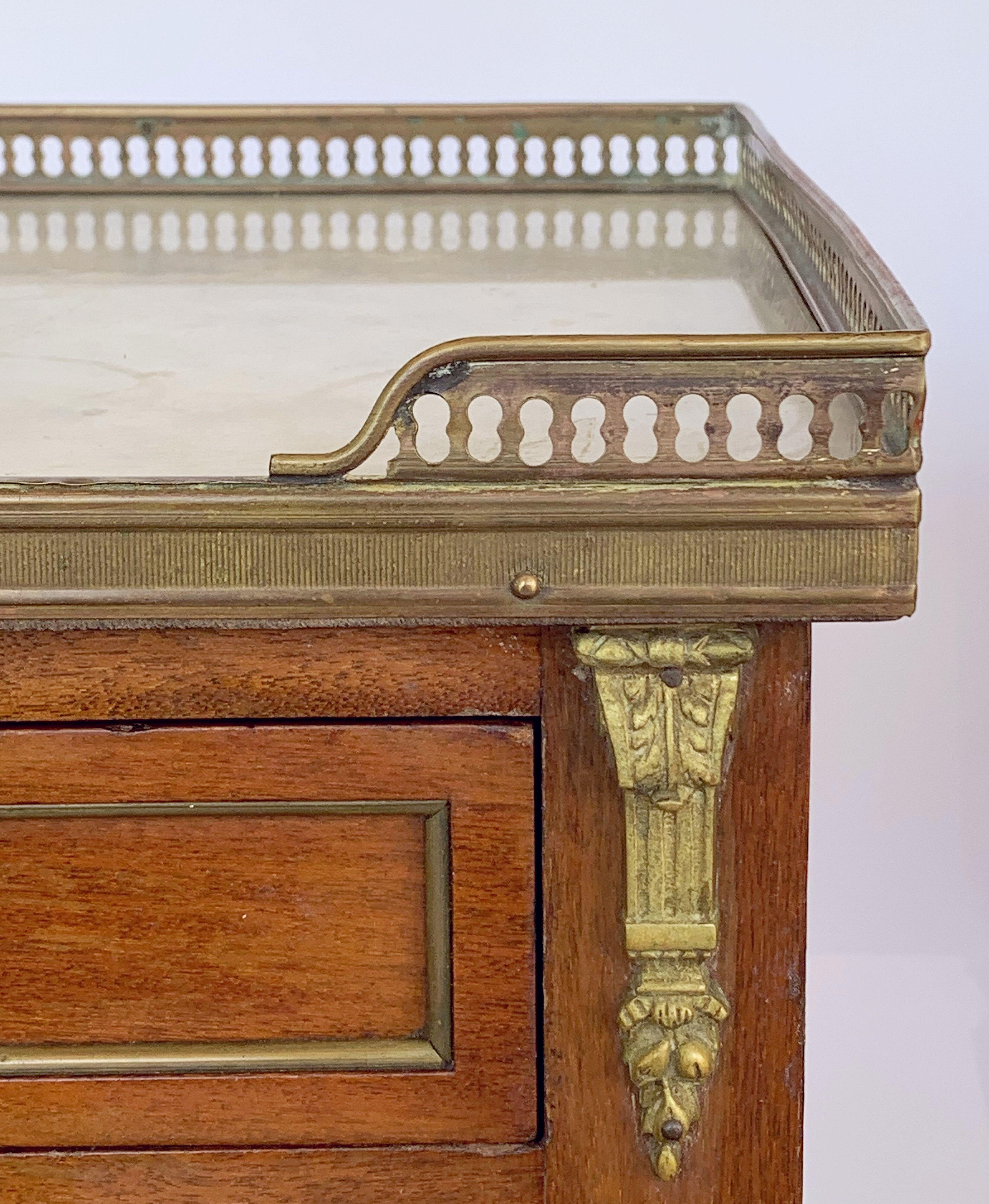 Mahogany Nightstands or Side Tables with Marble Tops 'Individually Priced' 7
