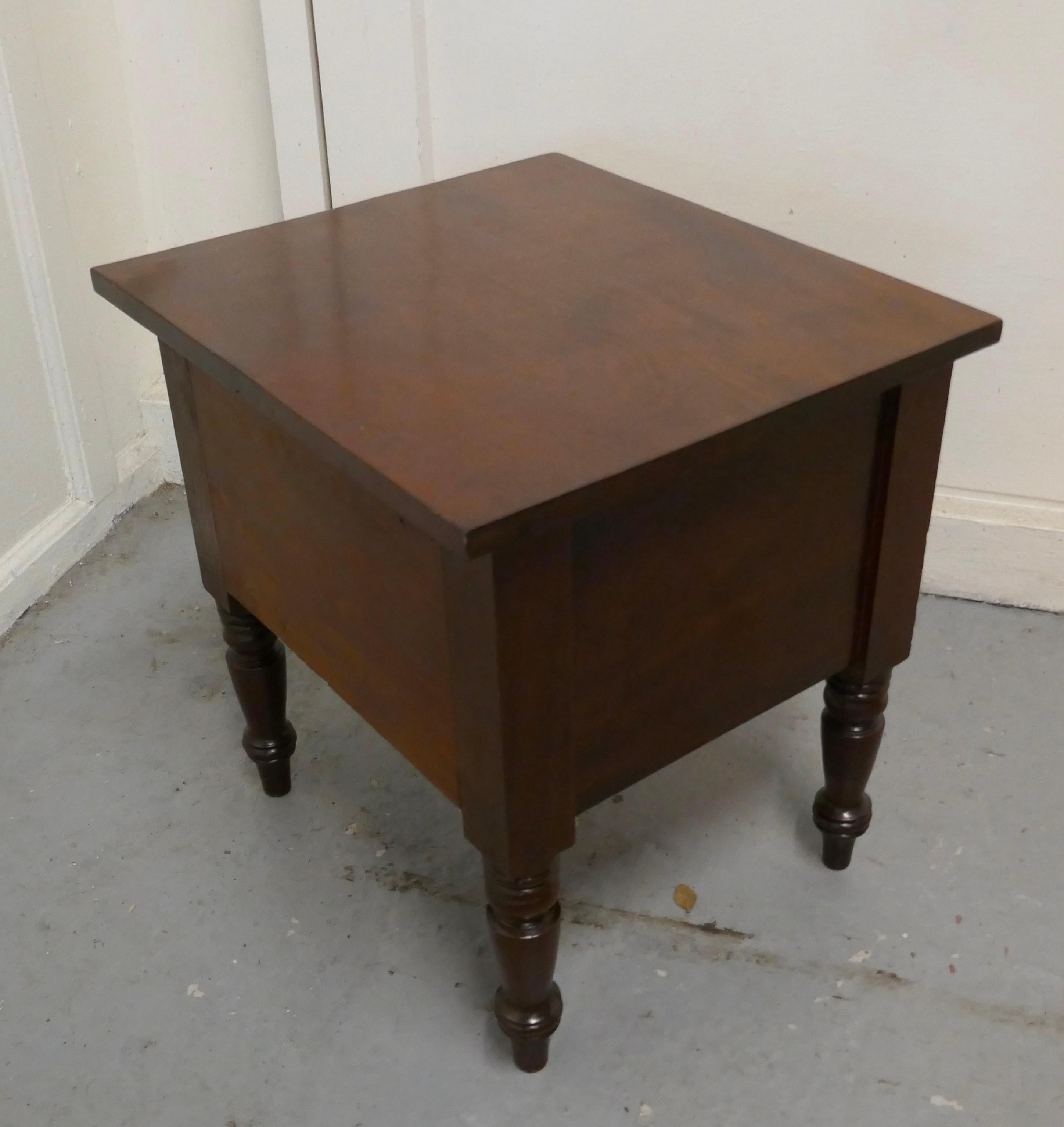 Victorian Mahogany Occasional Table with Storage Compartment For Sale