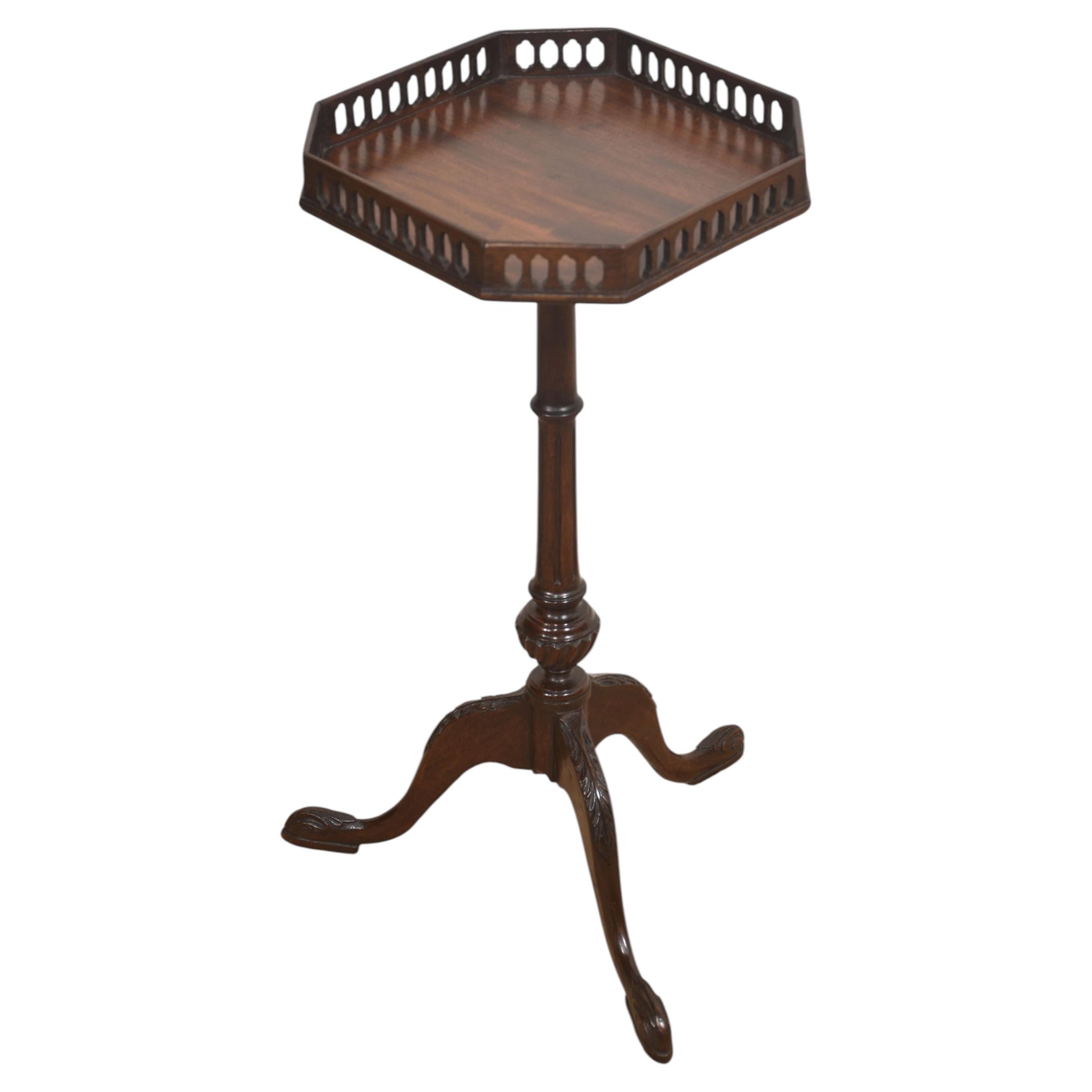 Mahogany Occasional Wine Table For Sale