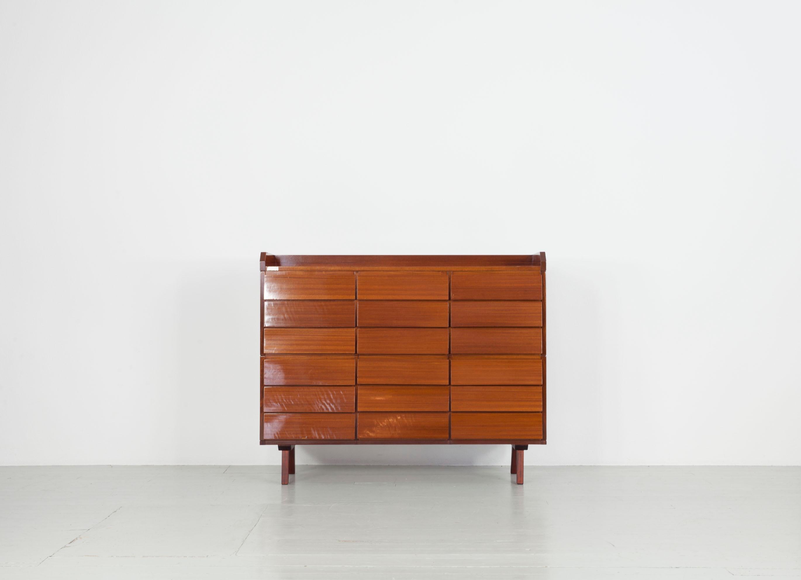 Mahogany office chest of drawers, manufactured by 