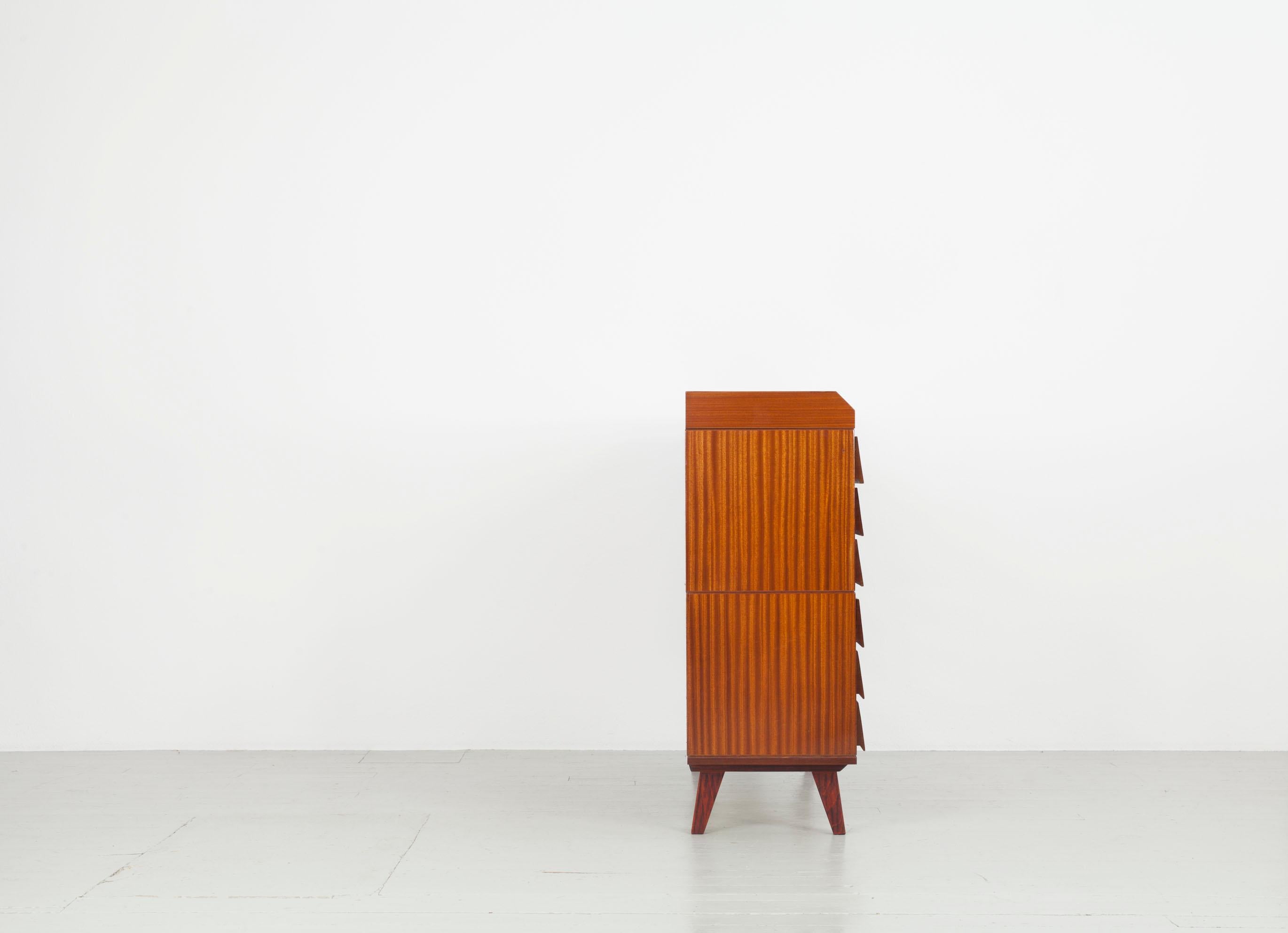 Mid-Century Modern Mahogany Office Chest of Drawers, Manufactured by 