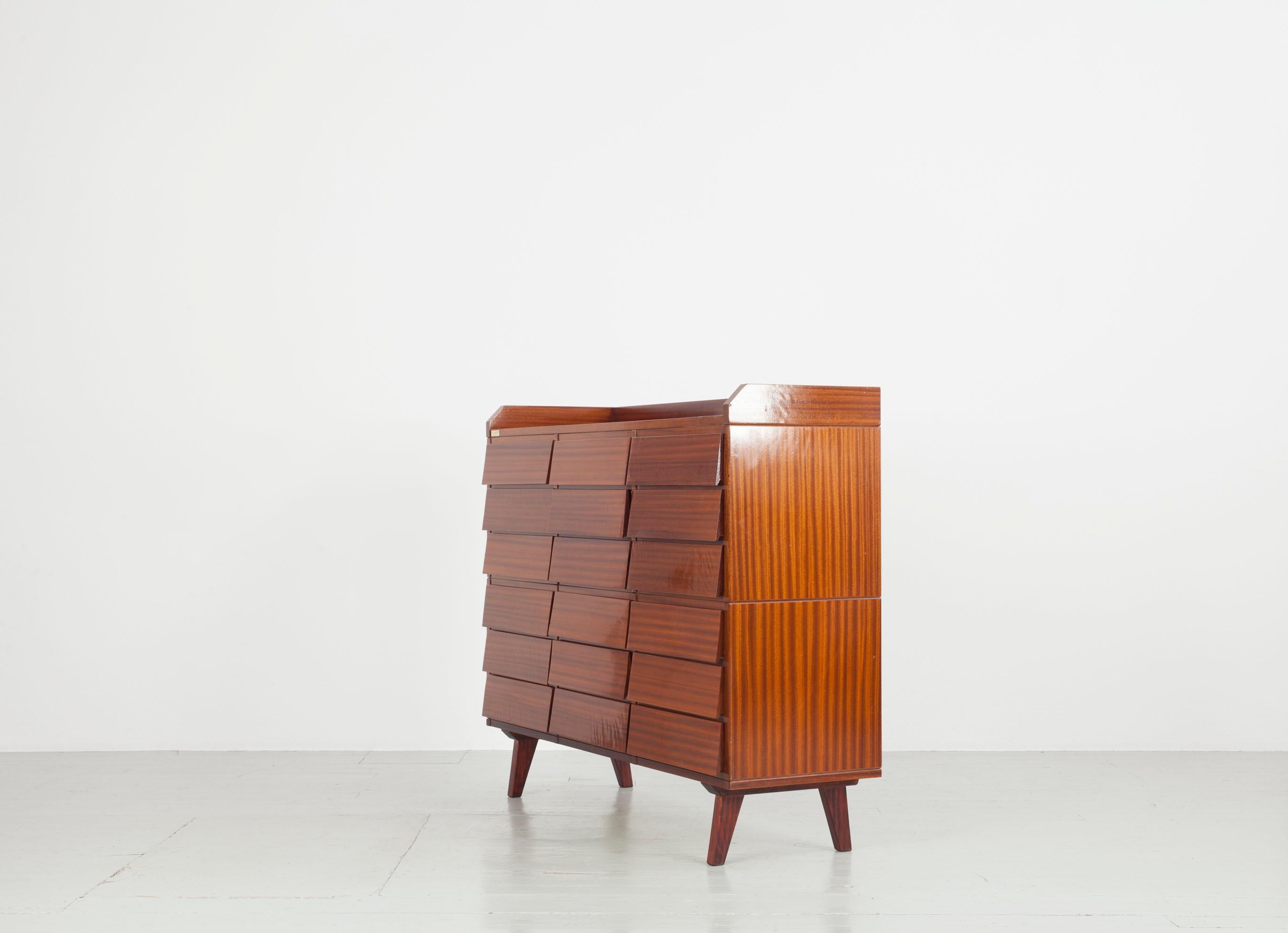 Mahogany Office Chest of Drawers, Manufactured by 
