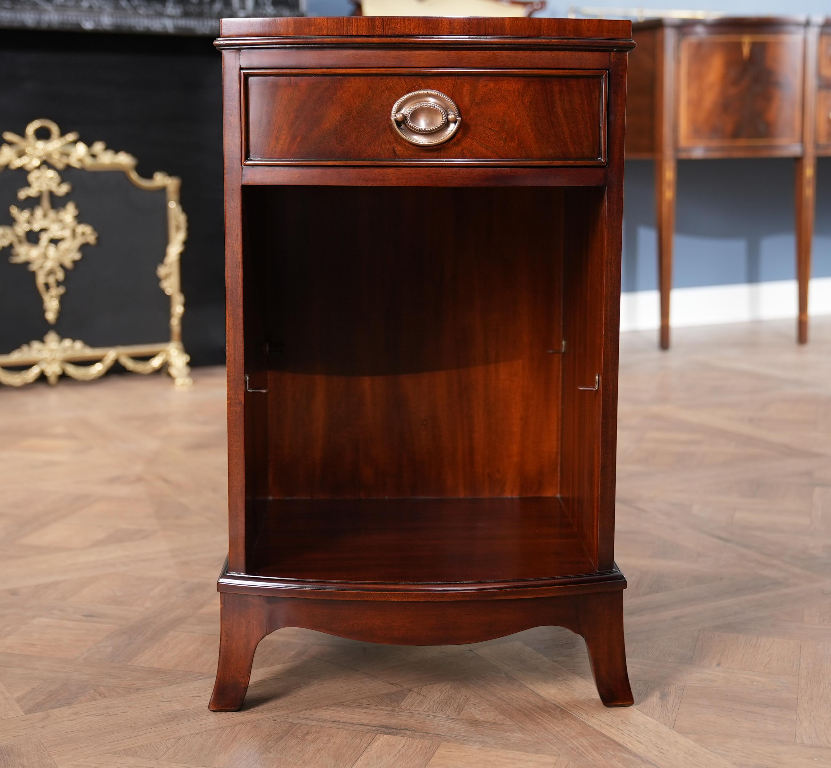 Mahogany One Drawer Night Stand For Sale 2