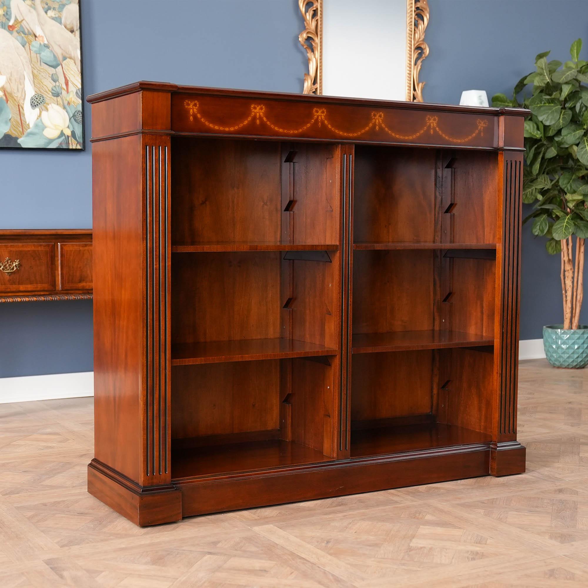 Chippendale Mahogany Open Bookcase For Sale