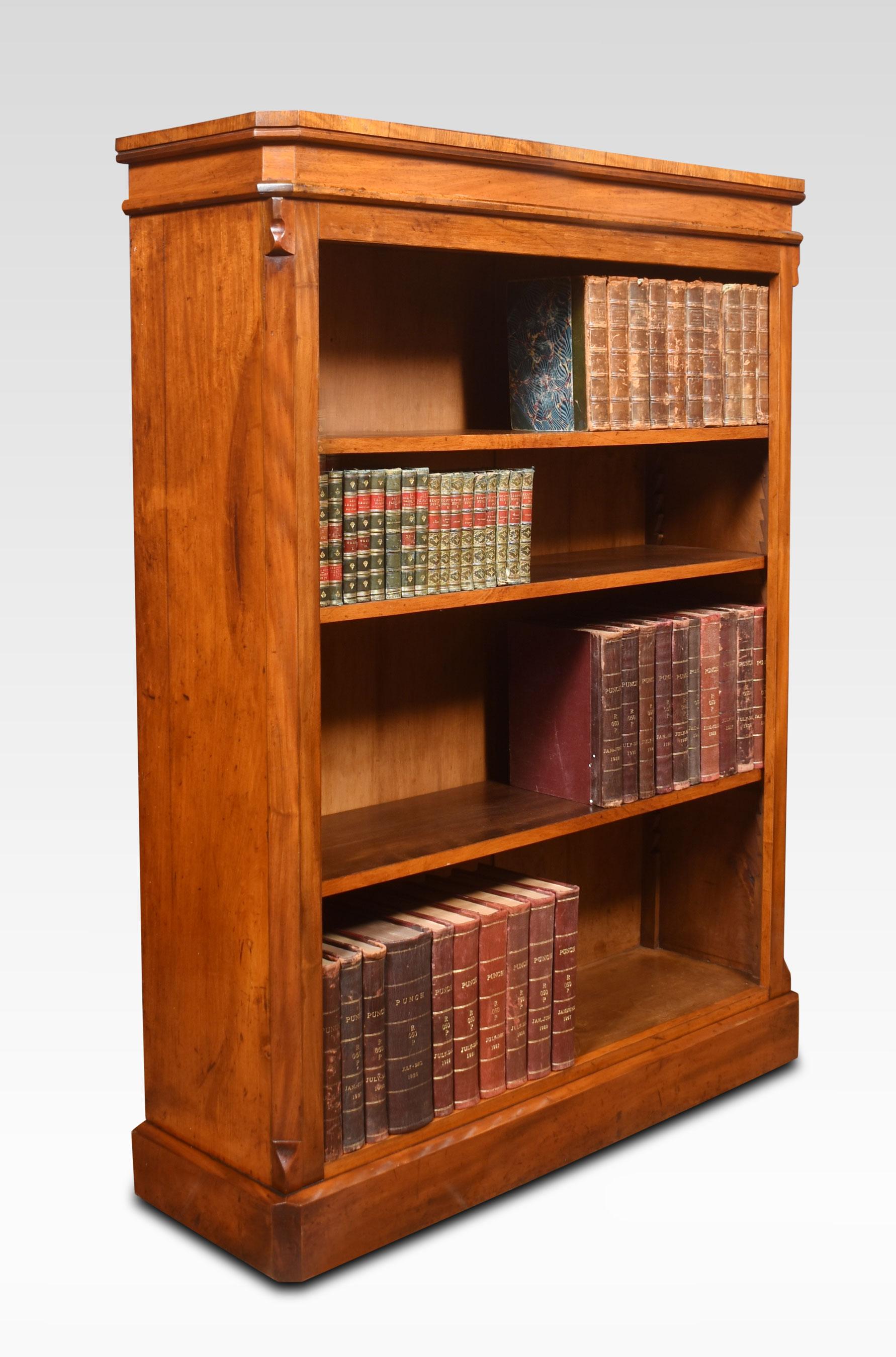 British Mahogany Open Bookcase