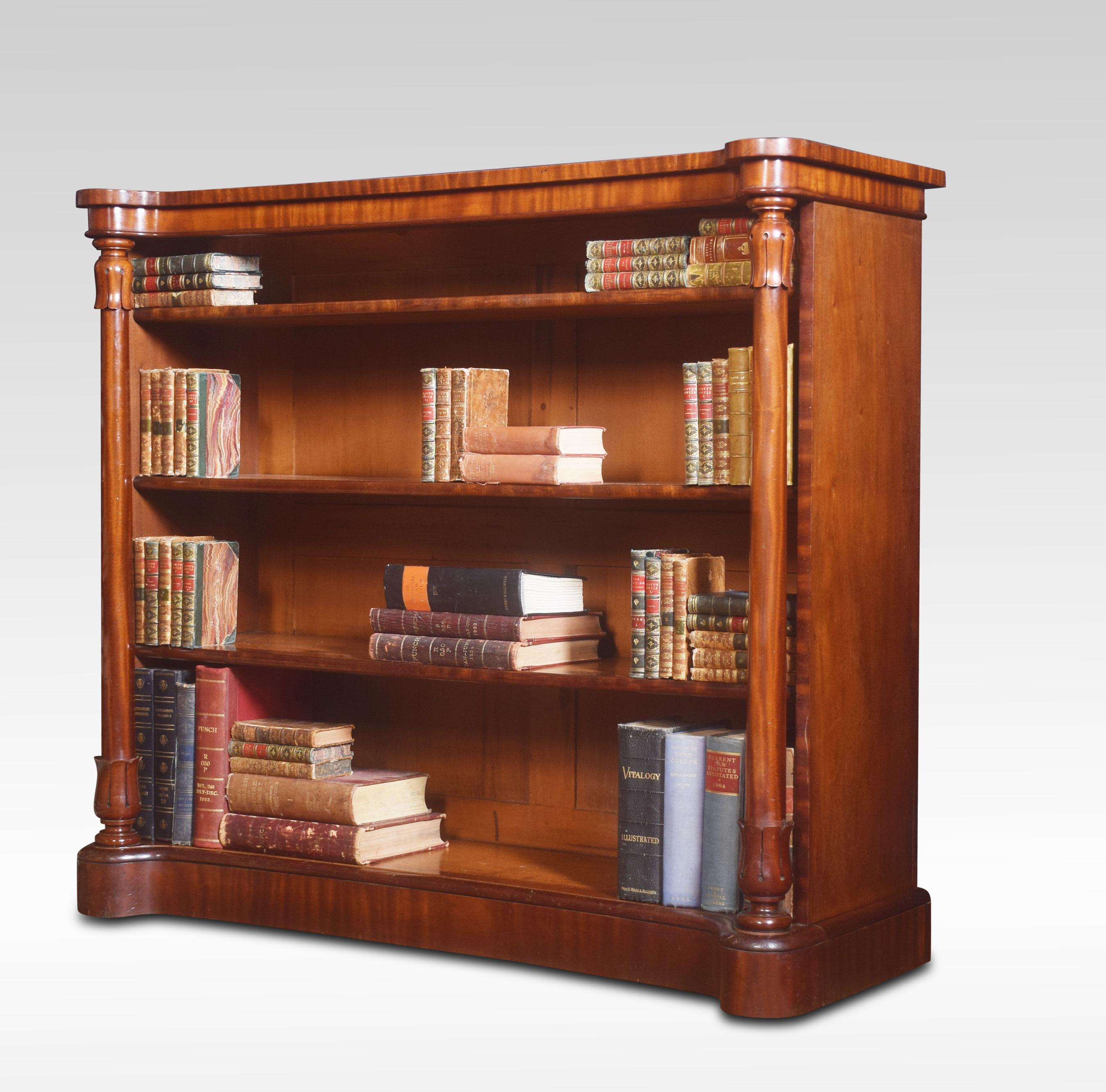 Mahogany Open Bookcase 3