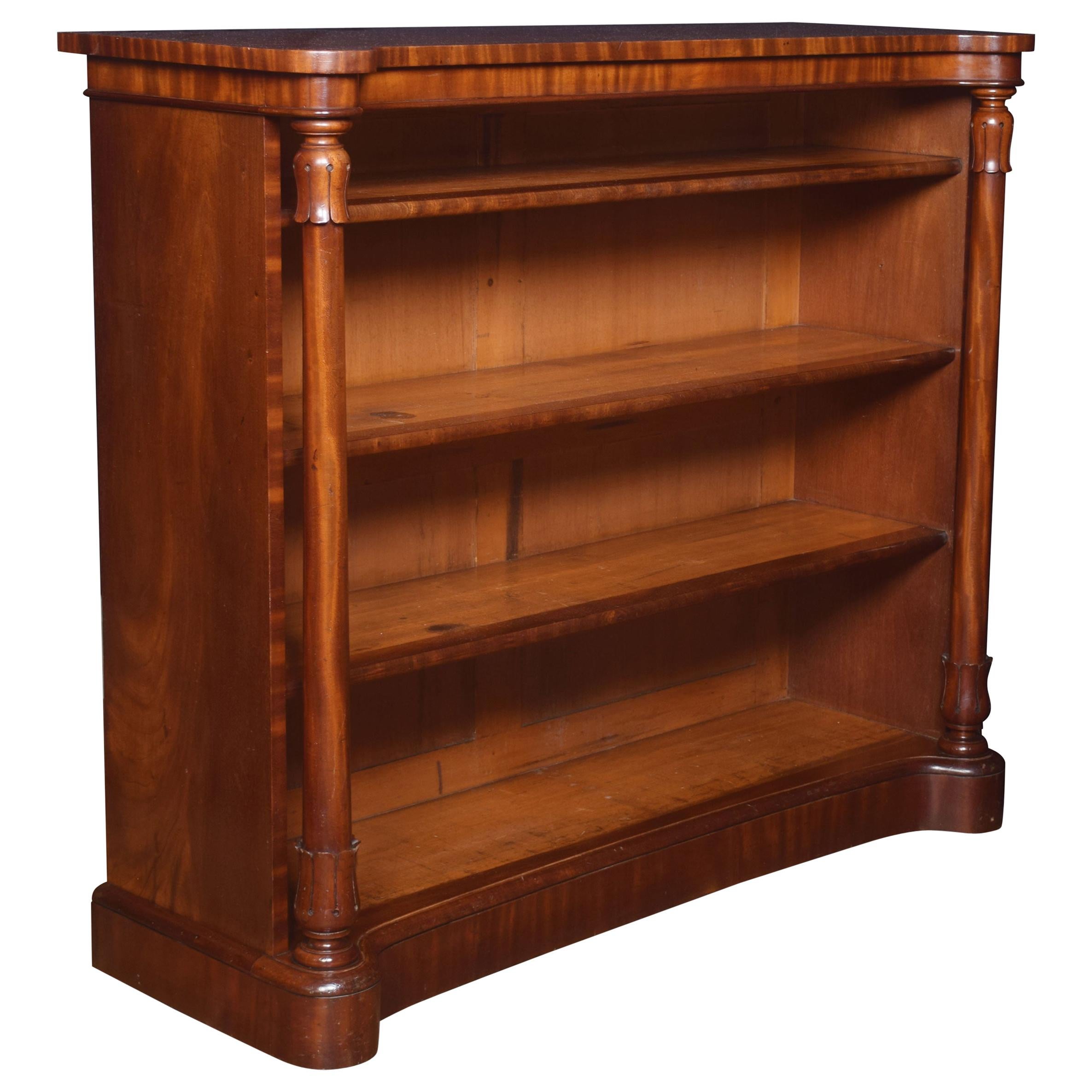 Mahogany Open Bookcase