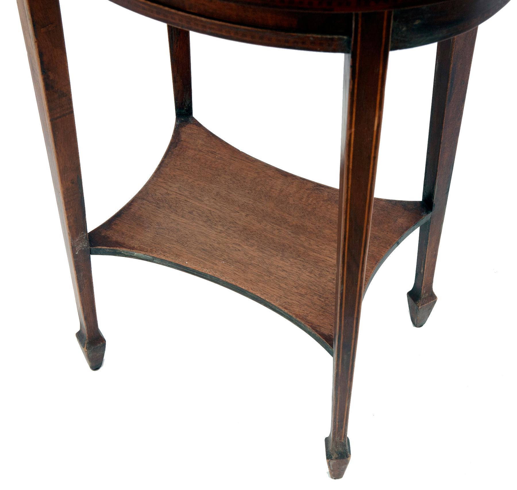 20th Century Mahogany Oval Side Tables; a pair For Sale