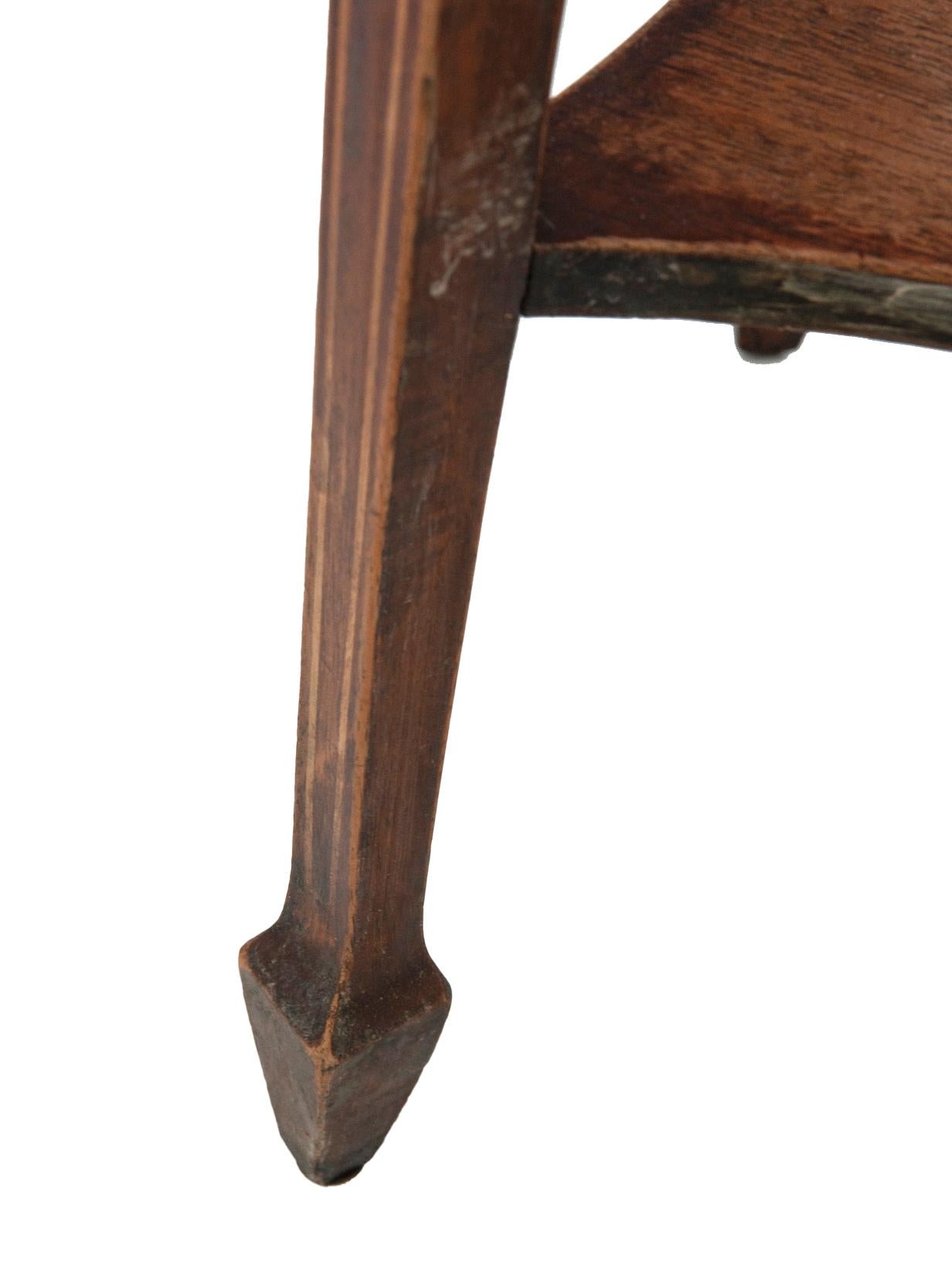 Hardwood Mahogany Oval Side Tables; a pair For Sale