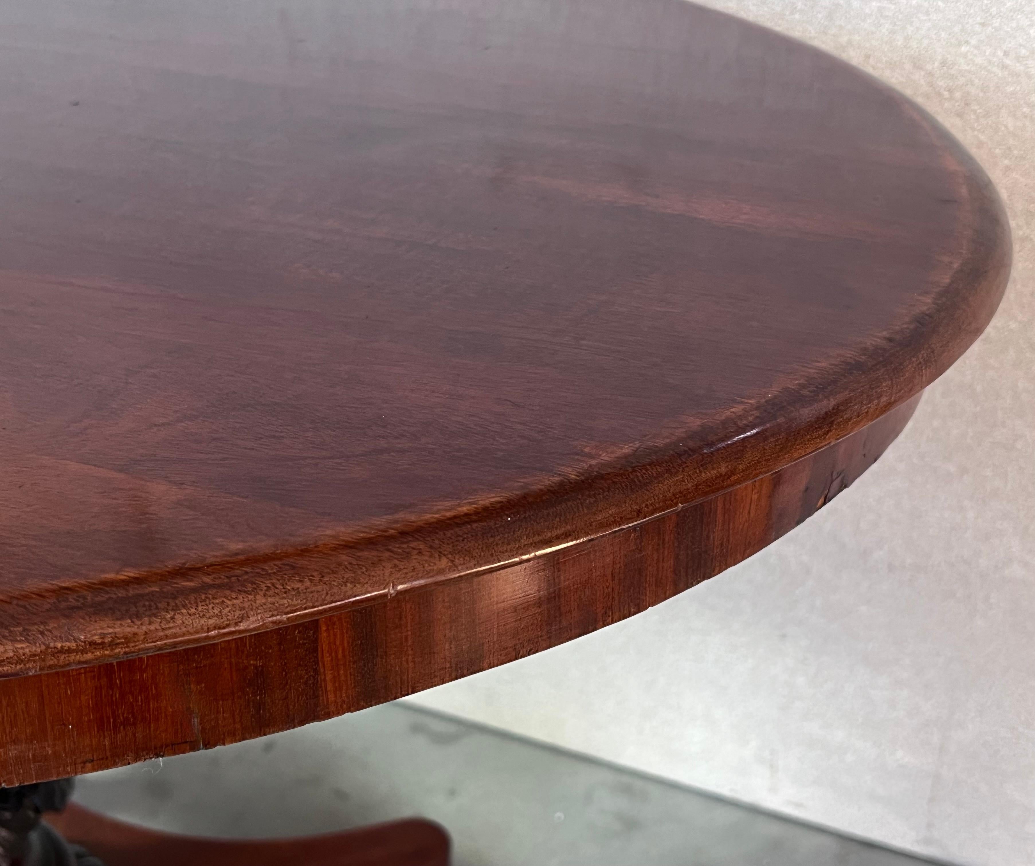 Wood Mahogany, Oval Table, circa the 19th Century For Sale