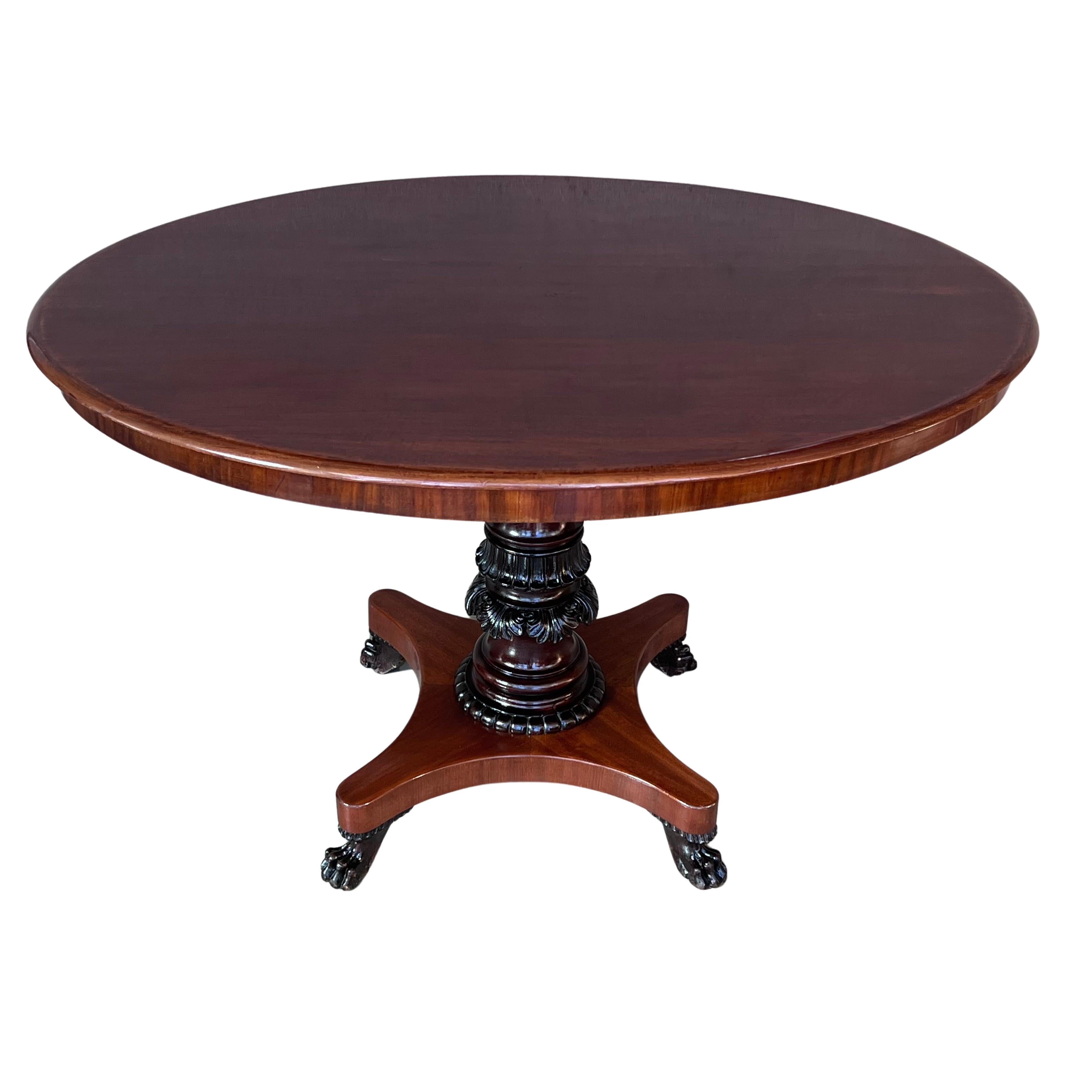 Mahogany, Oval Table, circa the 19th Century