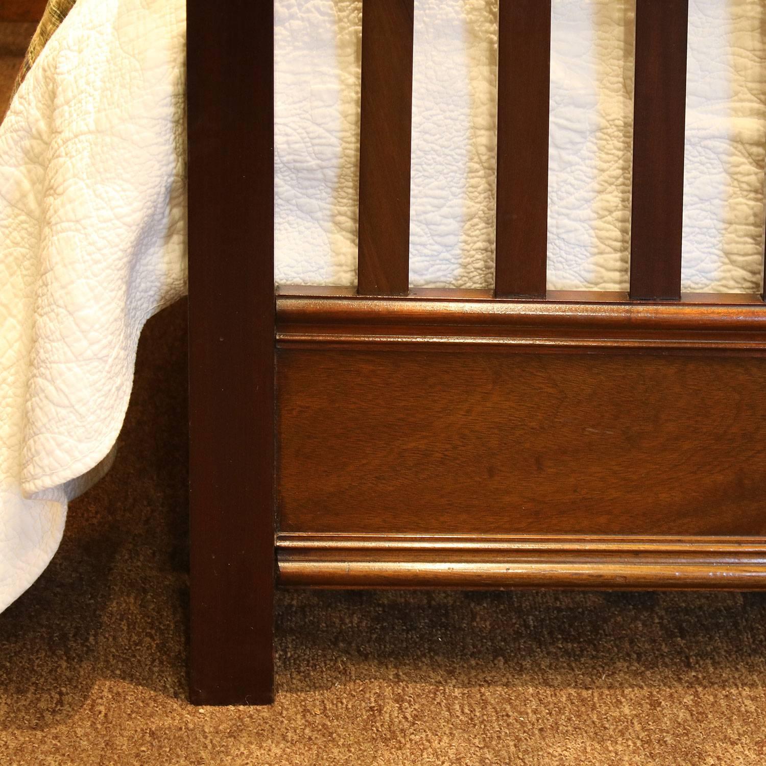 20th Century Mahogany Panelled Bed, WD24