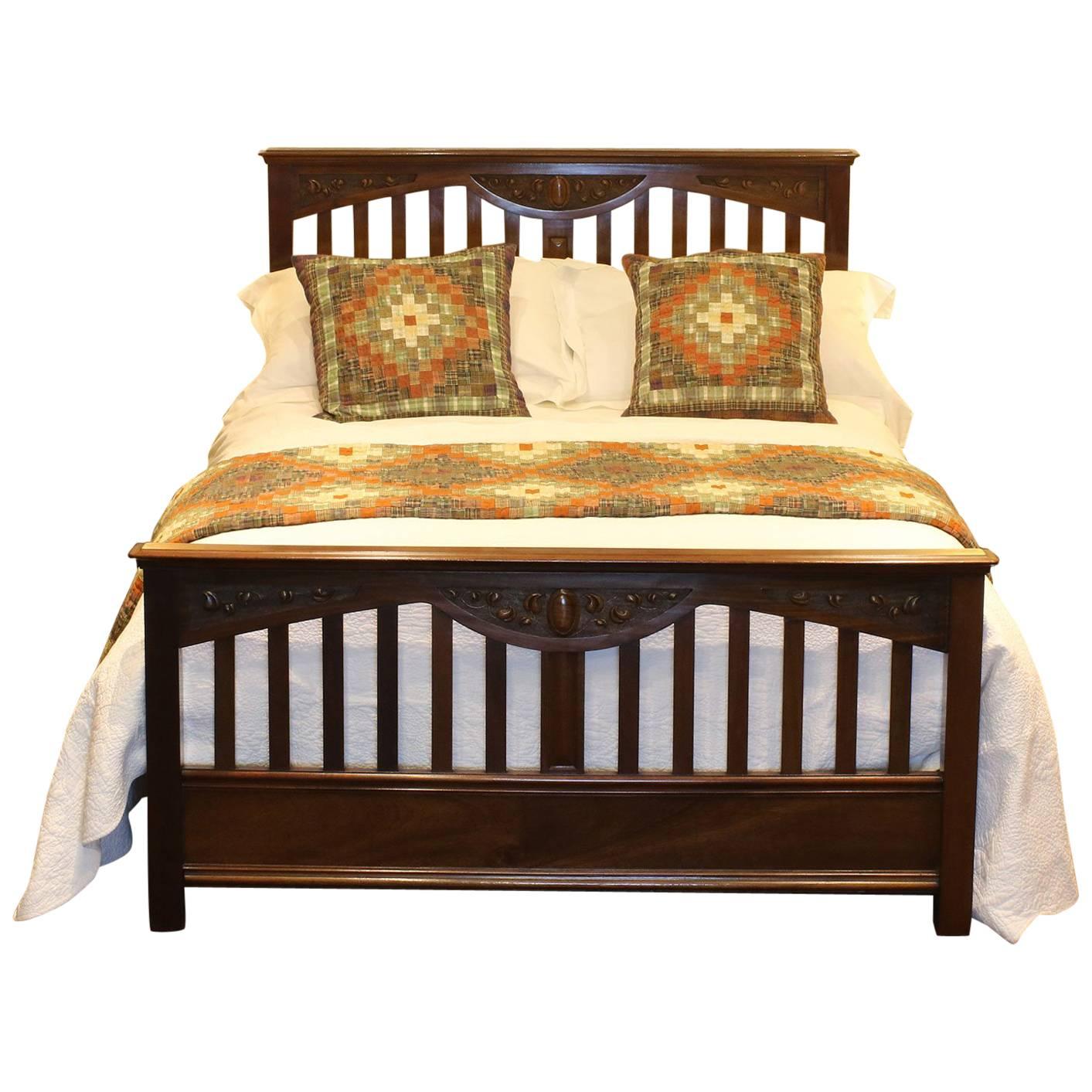 Mahogany Panelled Bed, WD24