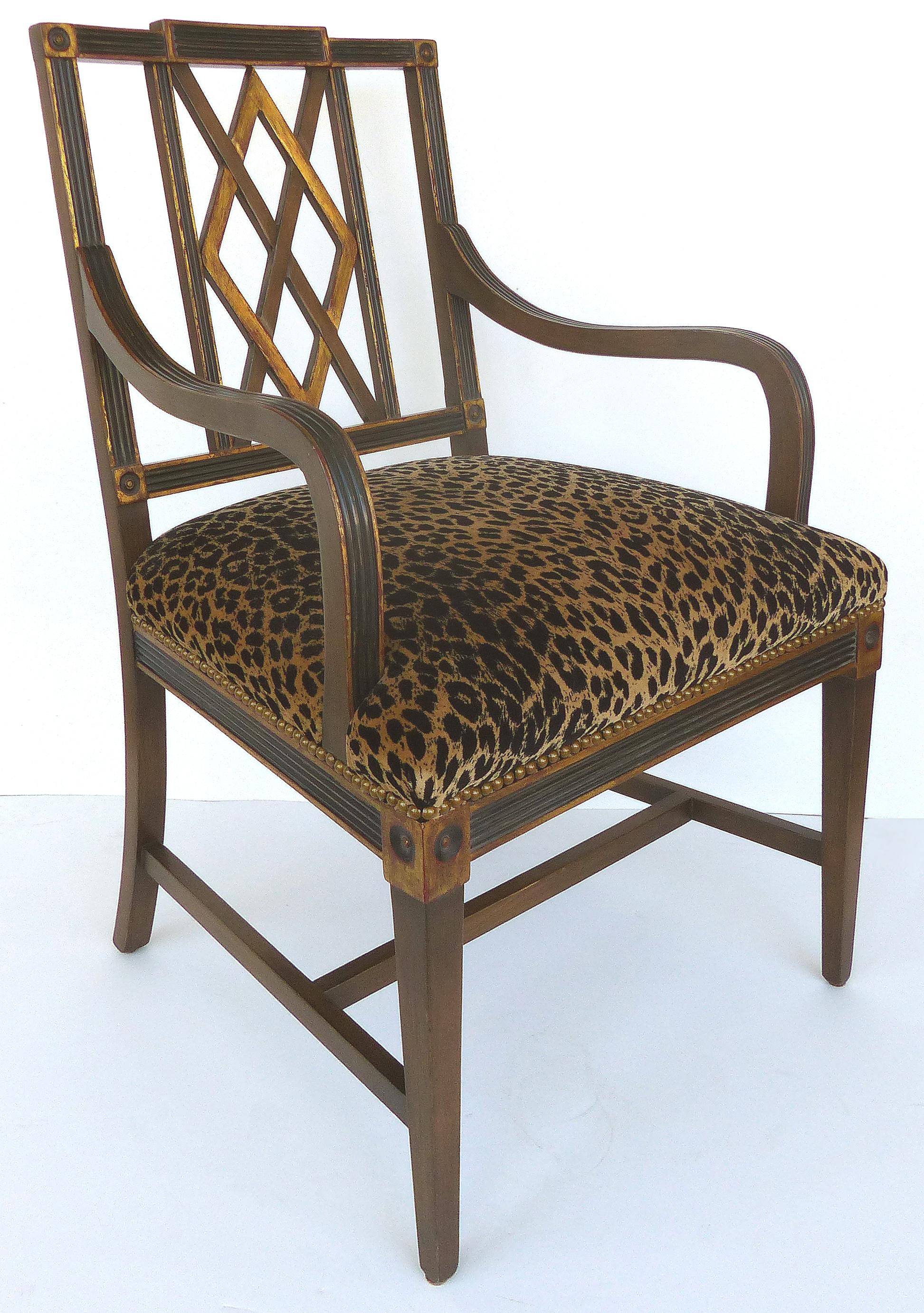 leopard print dining chairs