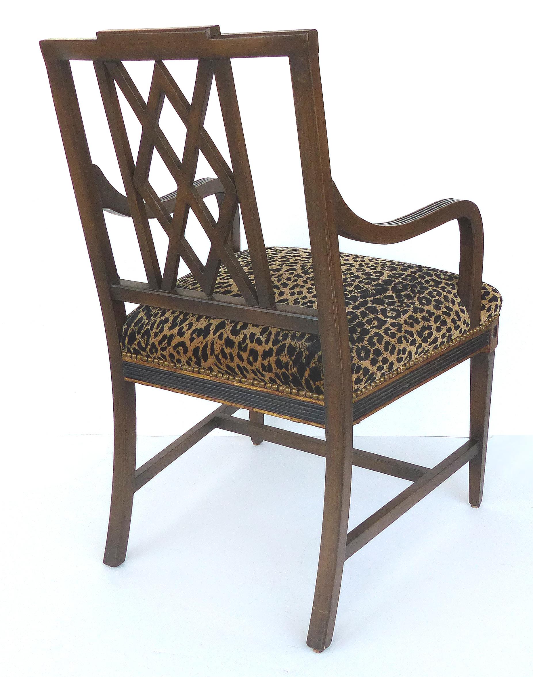 leopard print dining room chairs