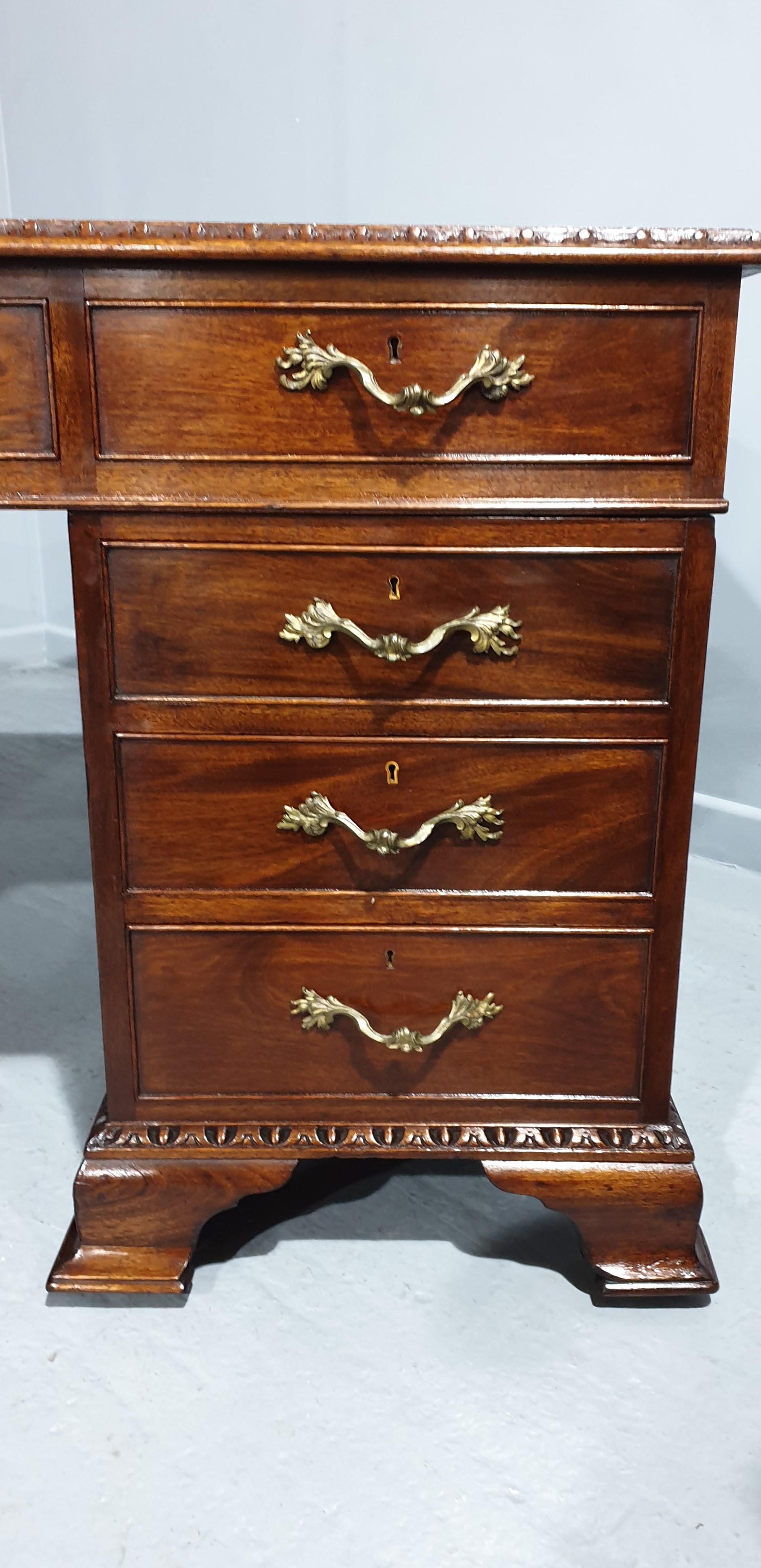 Mahogany Partners Desk In Good Condition In Swadlincote, GB