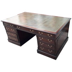 Mahogany Partners' Desk, Georgian Style