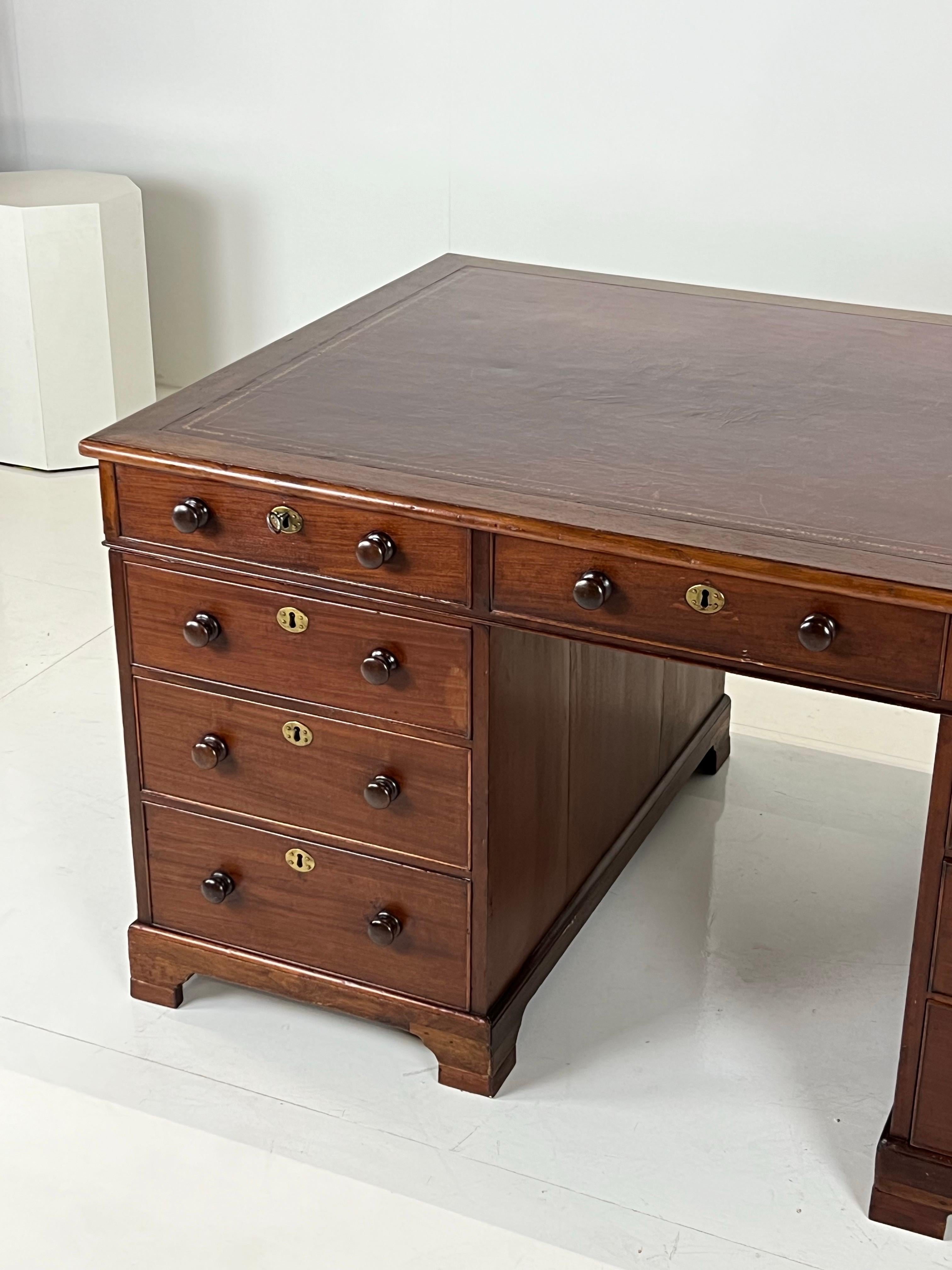 Partnersdesk aus Mahagoni, Englisch, 19. Jahrhundert im Angebot 4