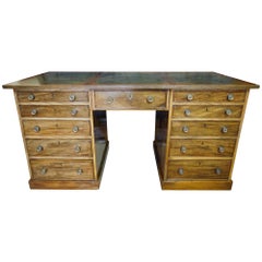 Used Mahogany Pedestal Desk