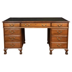 Used Mahogany Pedestal Desk