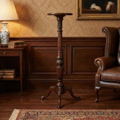 Mahogany Pedestal / Plant Stand In The Georgian Taste