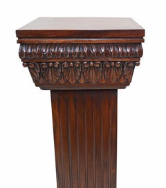 Mahogany Pedestal Stand Table - Regency Elephant Feet