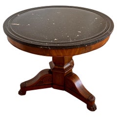 Antique Mahogany Pedestal table with Original stone Top