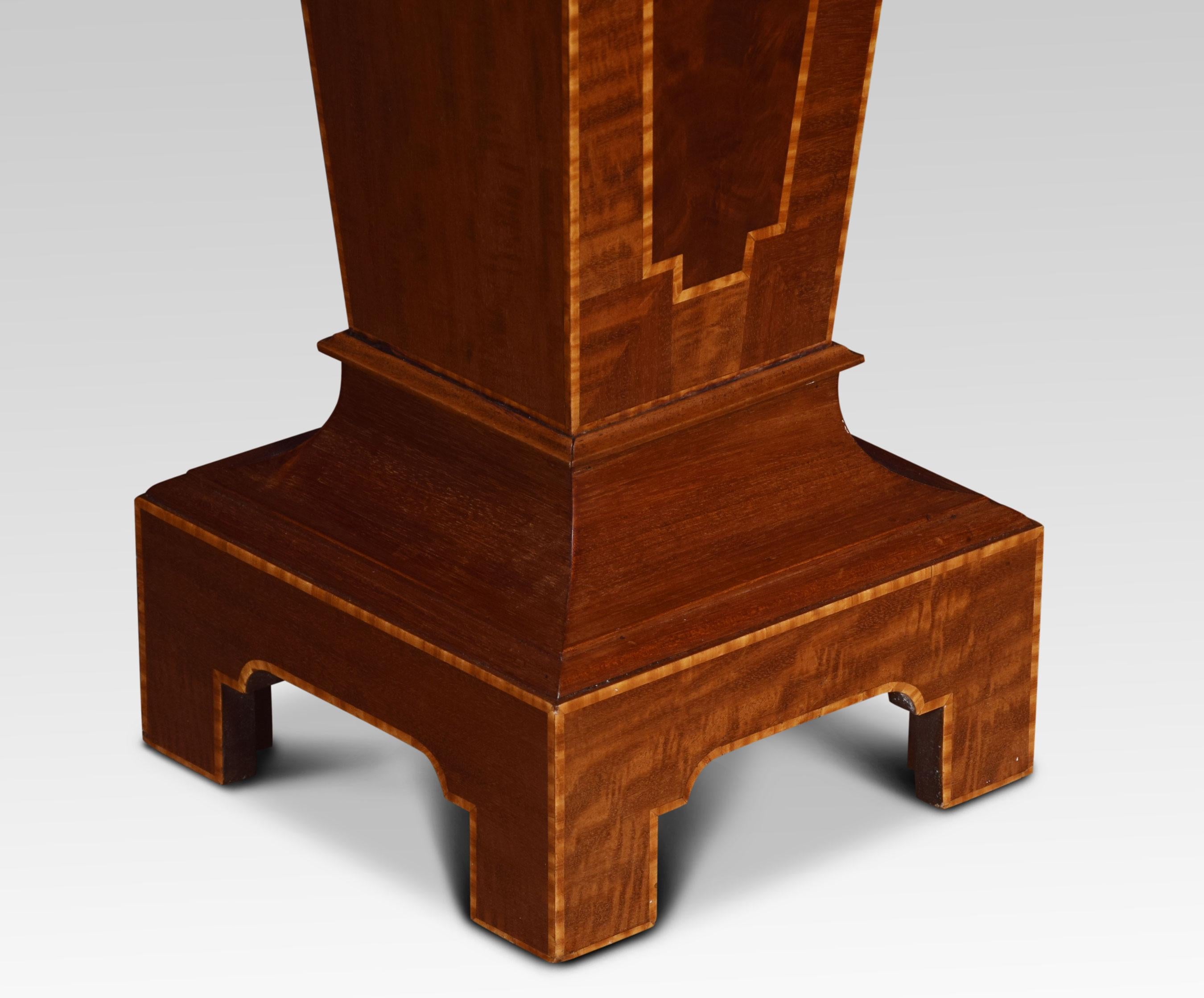 British Mahogany Pedestal Torchiere Stand For Sale