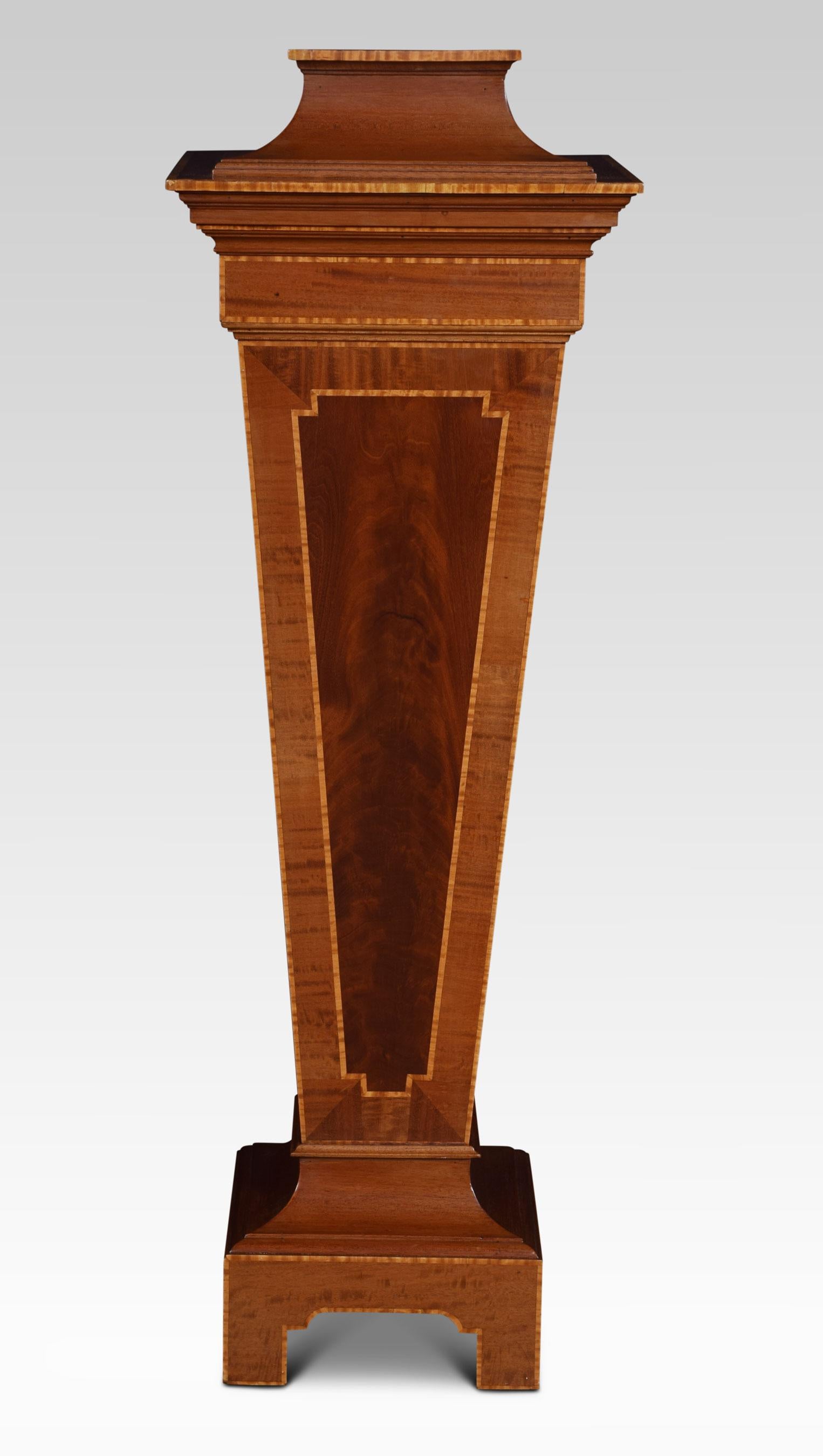 20th Century Mahogany Pedestal Torchiere Stand For Sale